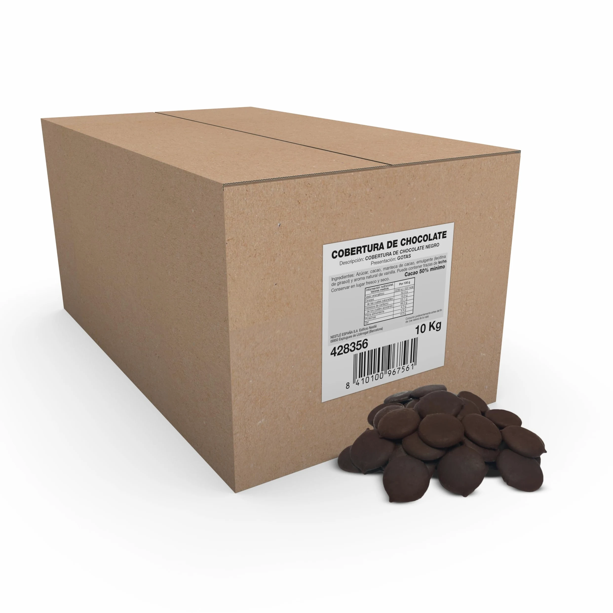 Nestlé Cobertura de Chocolate Negra - 10000 gr