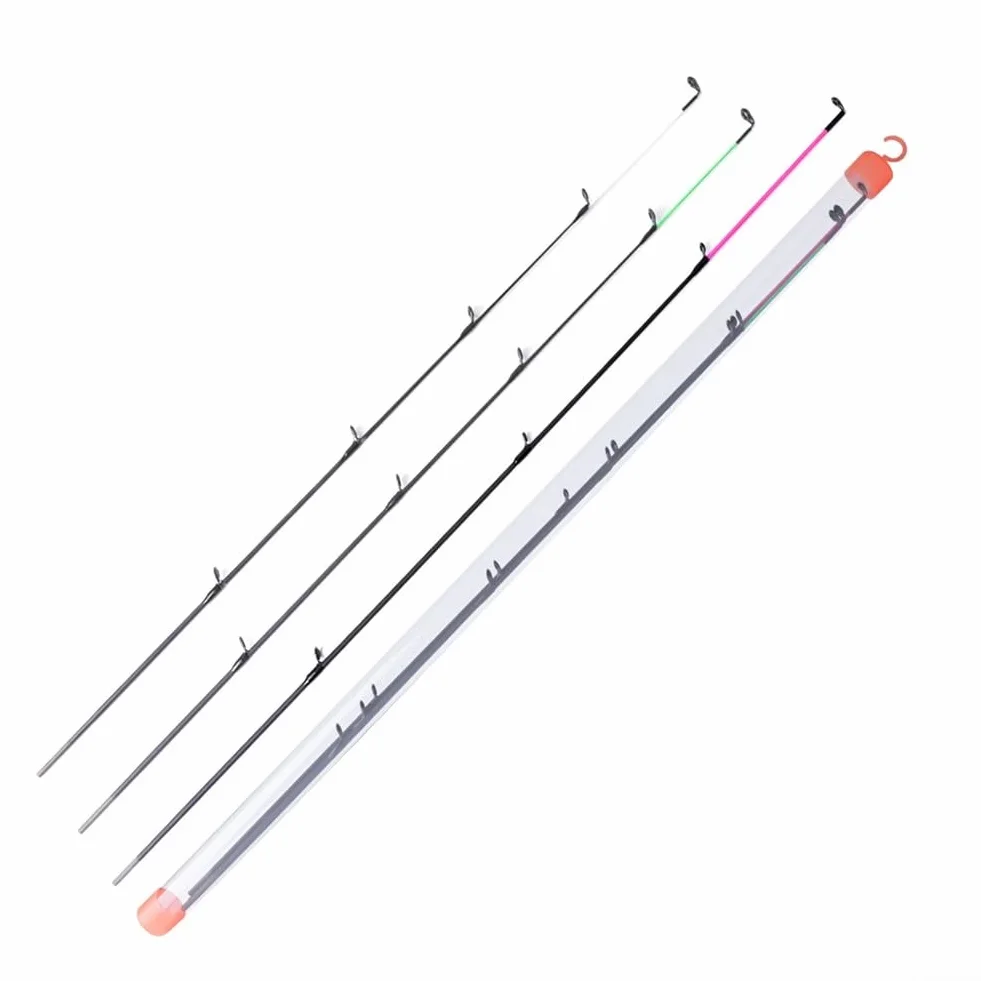 Punta superior de caña de carpa de alimentación rápida, carbono/fibra de vidrio, dureza extra