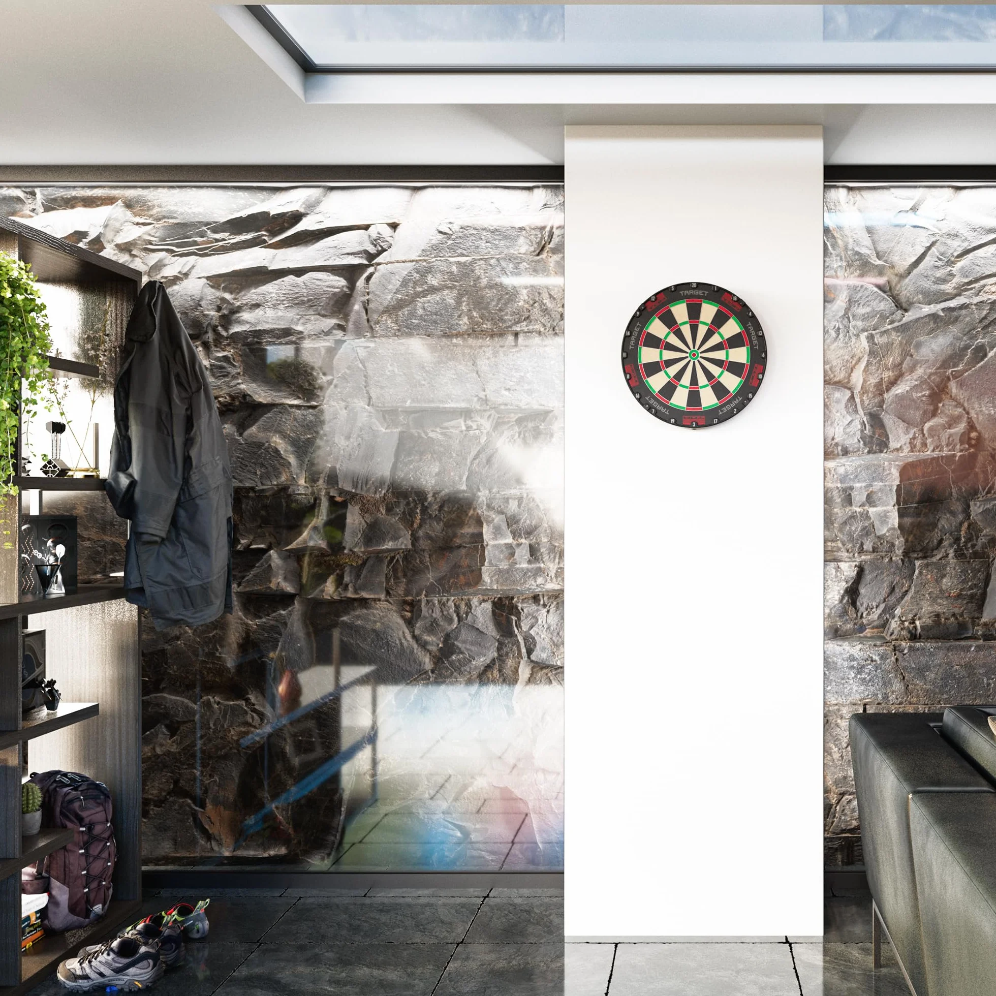 Target Darts Tor Diana Punta de Acero Dart Board con Optional 360-degree LED Light Ring Competición Estándar con Reparación Kit