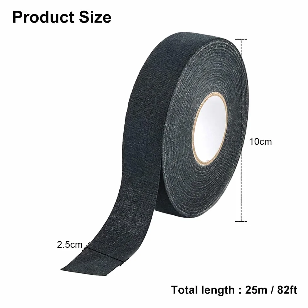 KARELLS Cinta de Hockey Autoadhesiva 25 m x 25 mm Negro