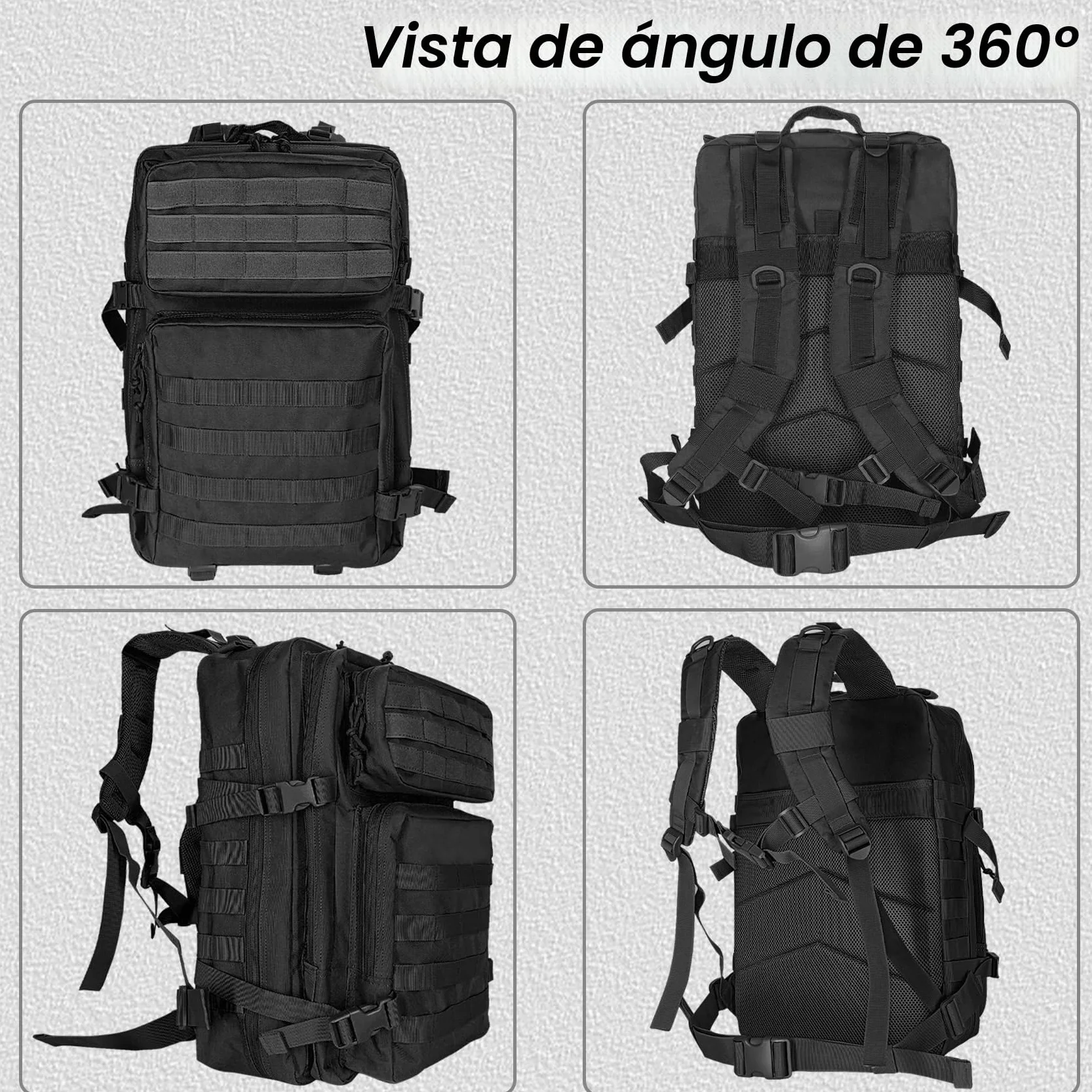 Mochila Militar Impermeable 45 Litros Tactica Gran Capacidad para Viaje Pesca Caza Camping