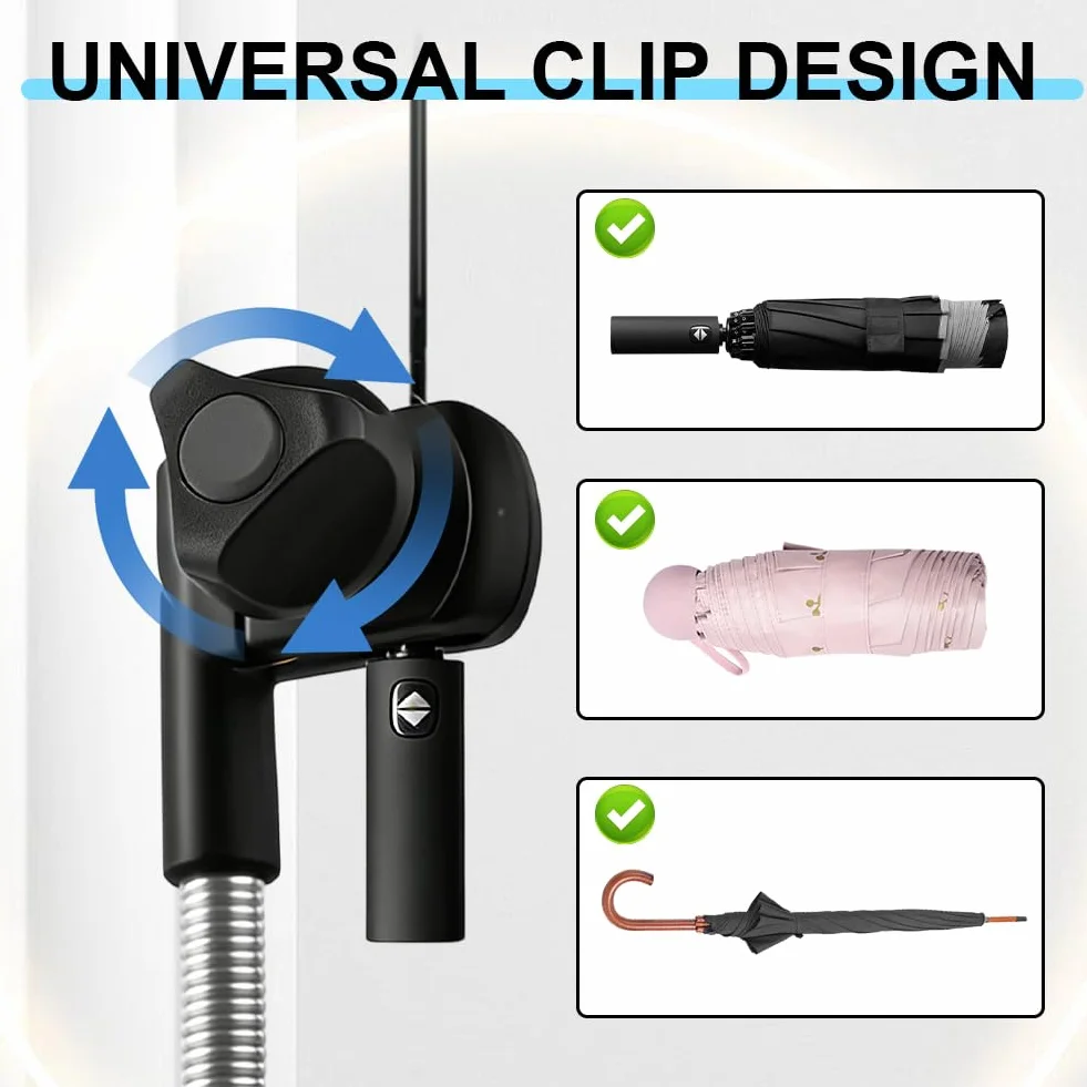 Soporte universal ajustable para paraguas de andador, cochecito, silla de ruedas, bicicleta