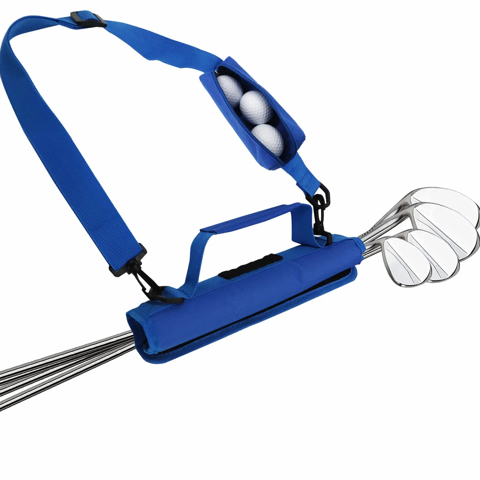 Bolsa de transporte para palos de golf ligera plegable con bolsillo y correa para el hombro