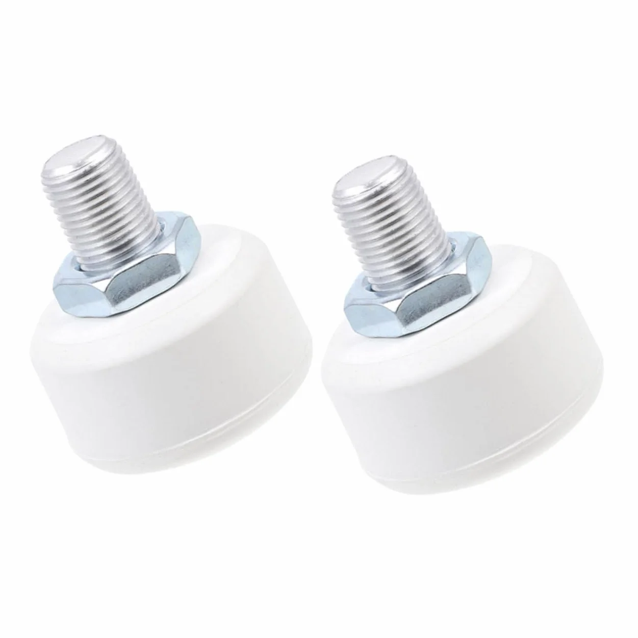 Topes Redondos Blancos 2 Piezas para Patines de Ruedas Goma Ajustable Suelo Madera Asfalto