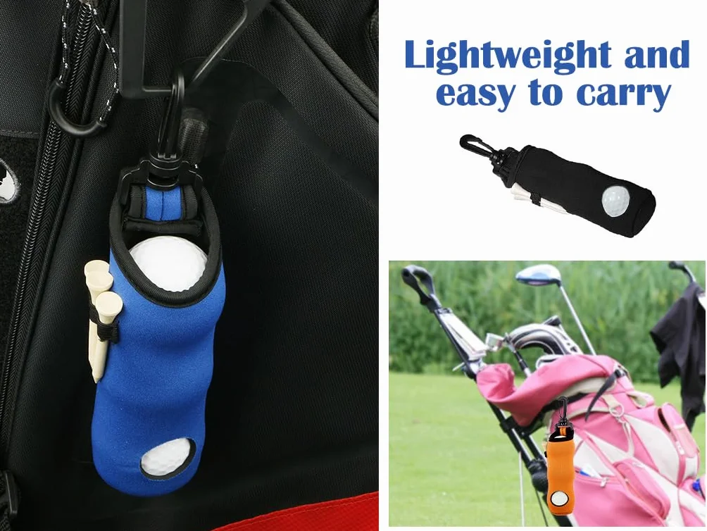 Bolsa de Golf con Clip para 3 Pelotas - Almacenamiento y Transporte de Accesorios