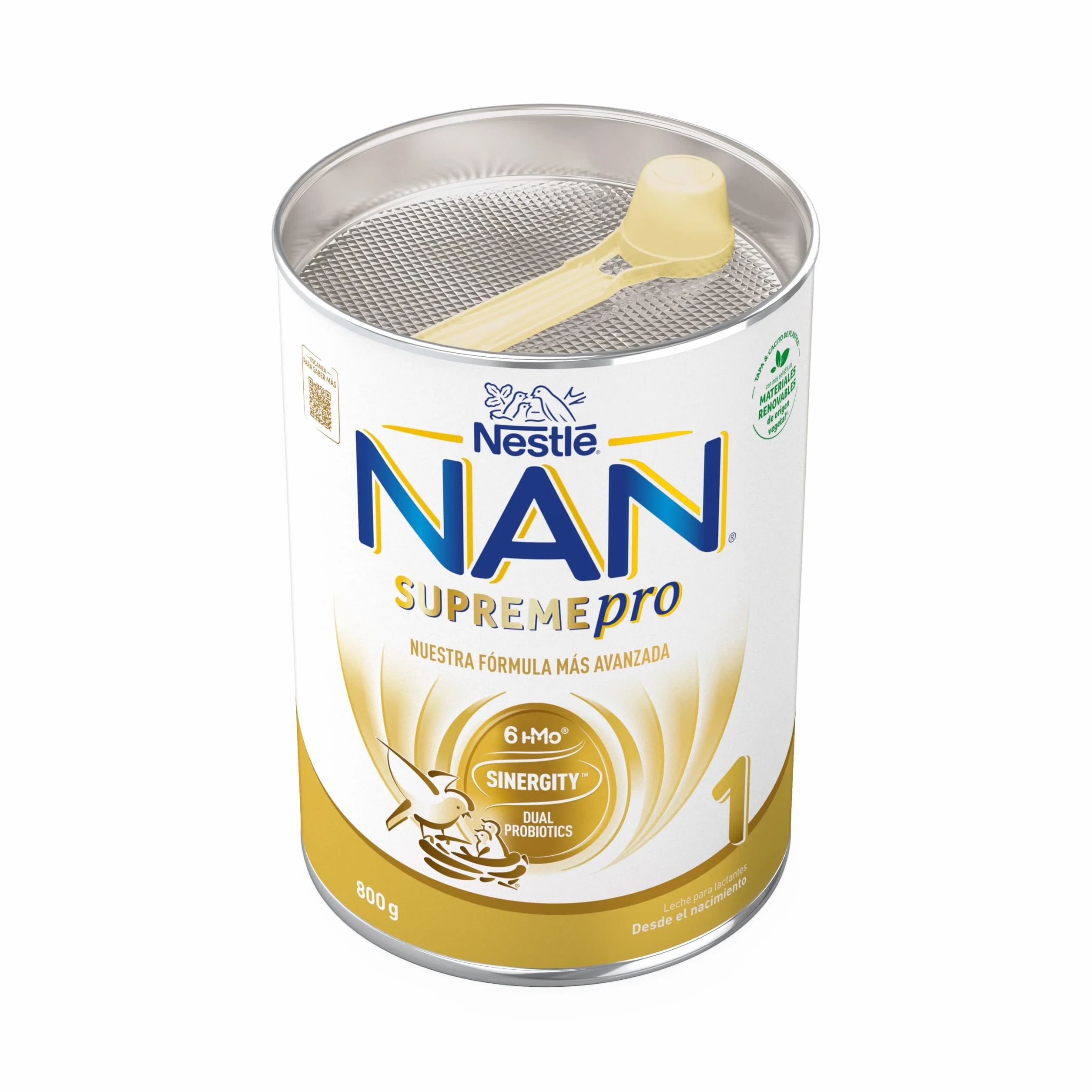 Nestlé NAN SUPREMEPRO 1 Leche para lactantes en polvo, 3 botes de 800gr