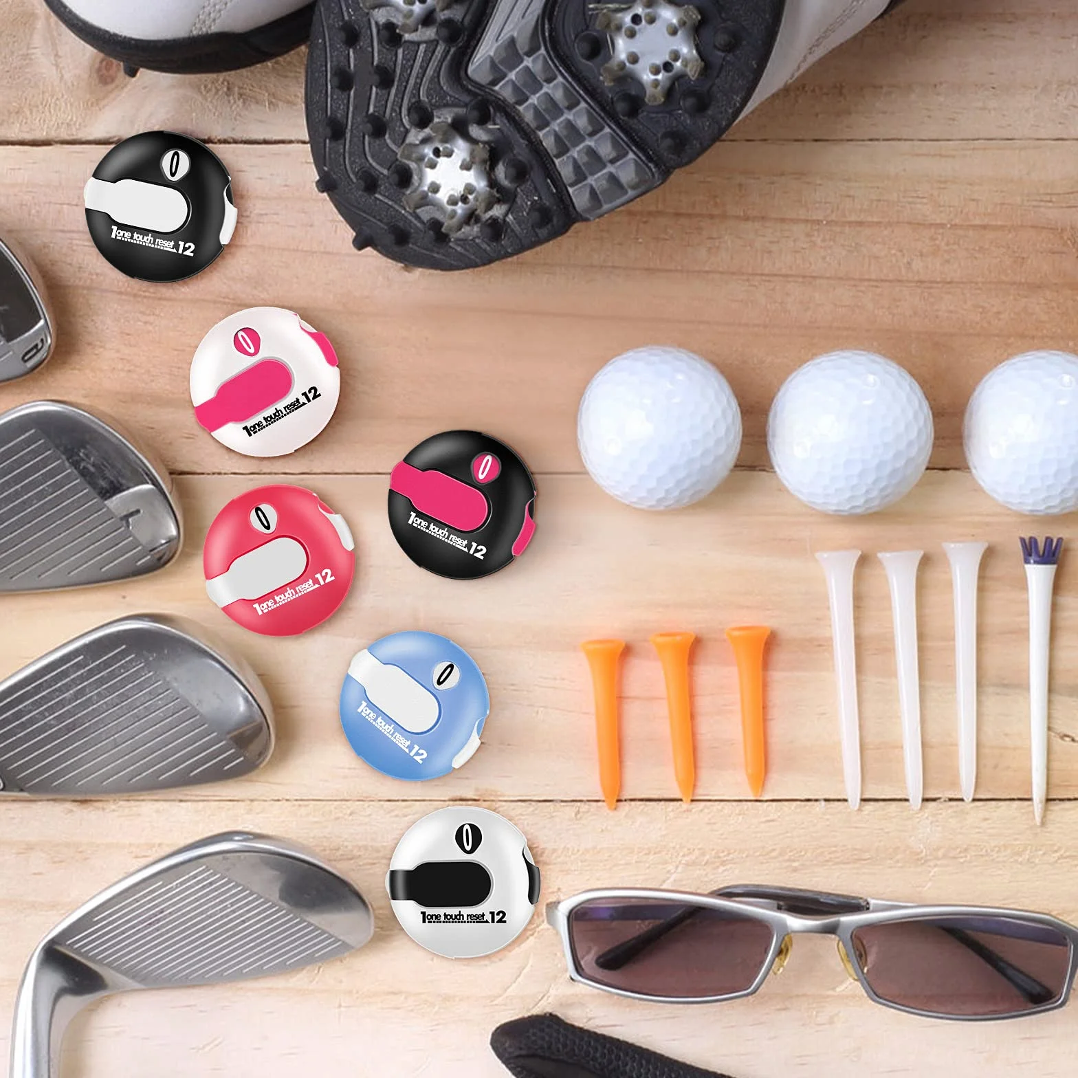Contador de Puntuación de Golf Mini Clicker 12 Puntos Accesorios Scorekeeper 1.2 Pulg.
