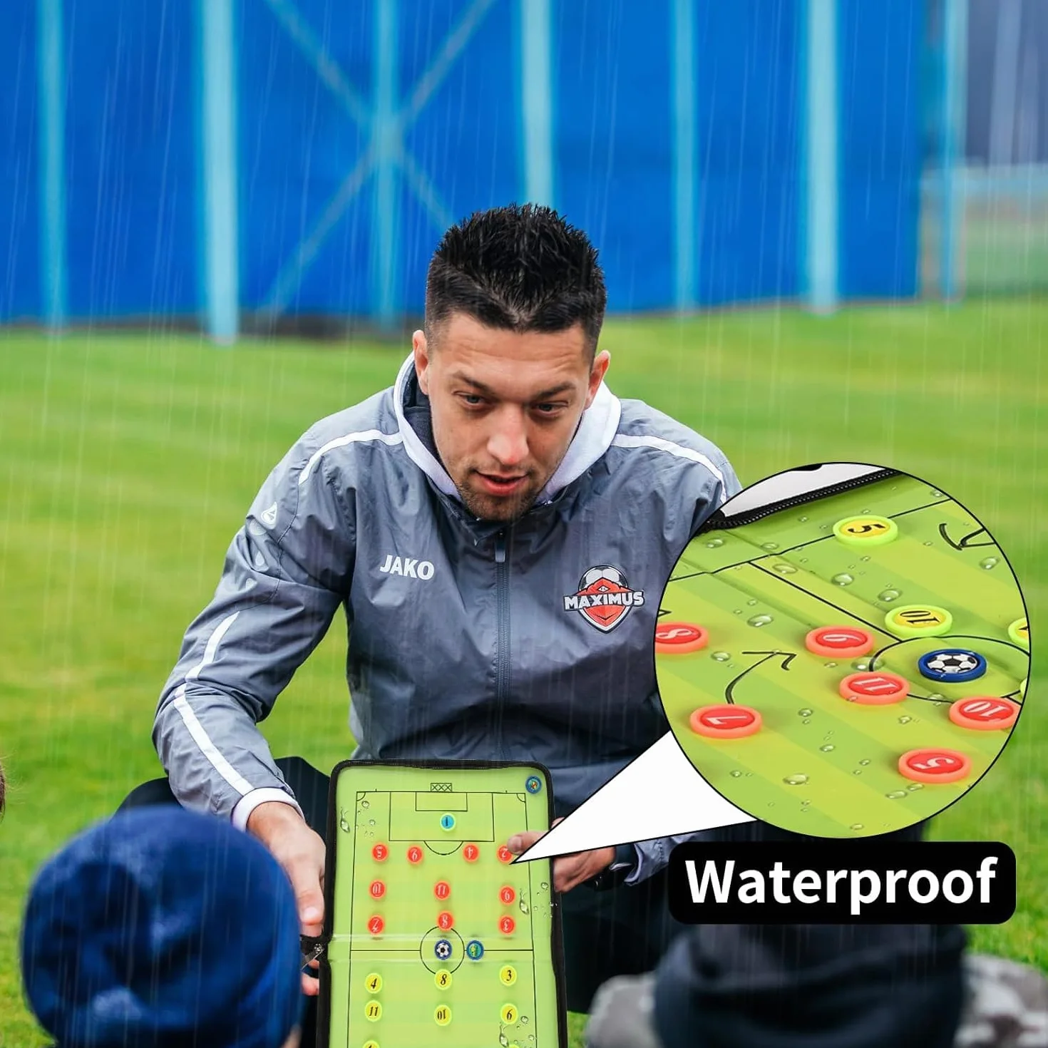 CREADY Pizarra Entrenador de Futbol Carpeta Táctica con Fichas Magnéticas y Rotulador