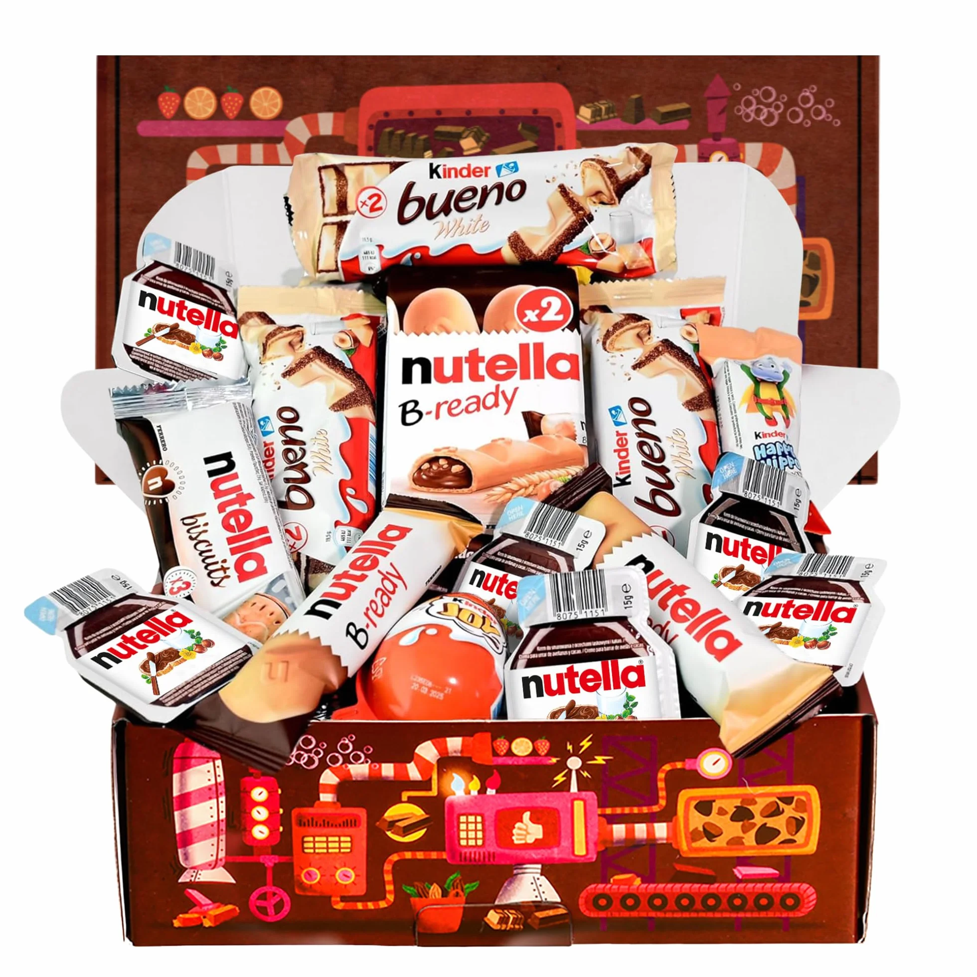 Caja Regalo de Chocolates Kinder | Regalo Original Cumpleaños para Niños y Pareja: Kinder Chocolate, Kinder Bueno, Happy Hippo, Schoko-Bons, Kinder Joy | Amantes de Kinder
