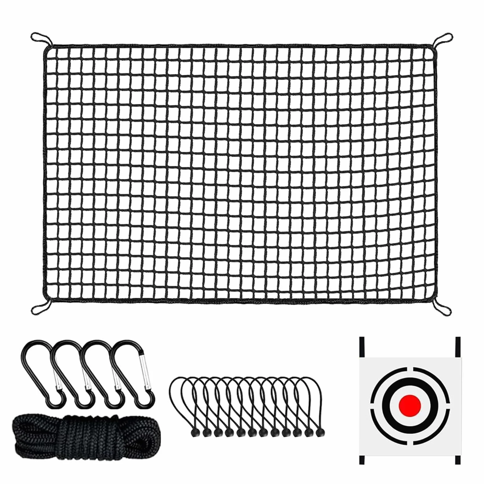 Red de práctica de golf, simulador de entrenamiento de swing con 12 cuerdas elásticas