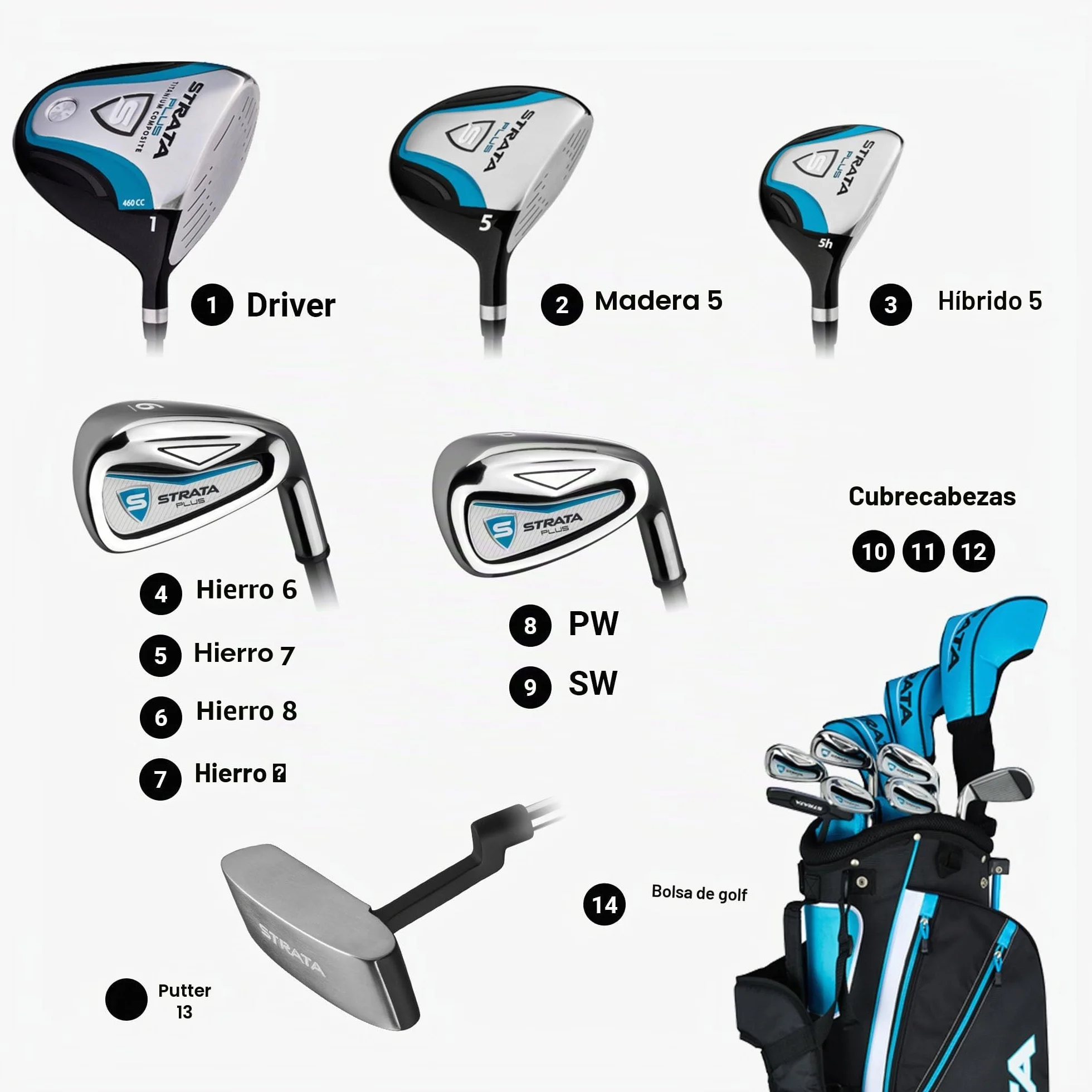 STRATA Paquete de palos de golf para mujer