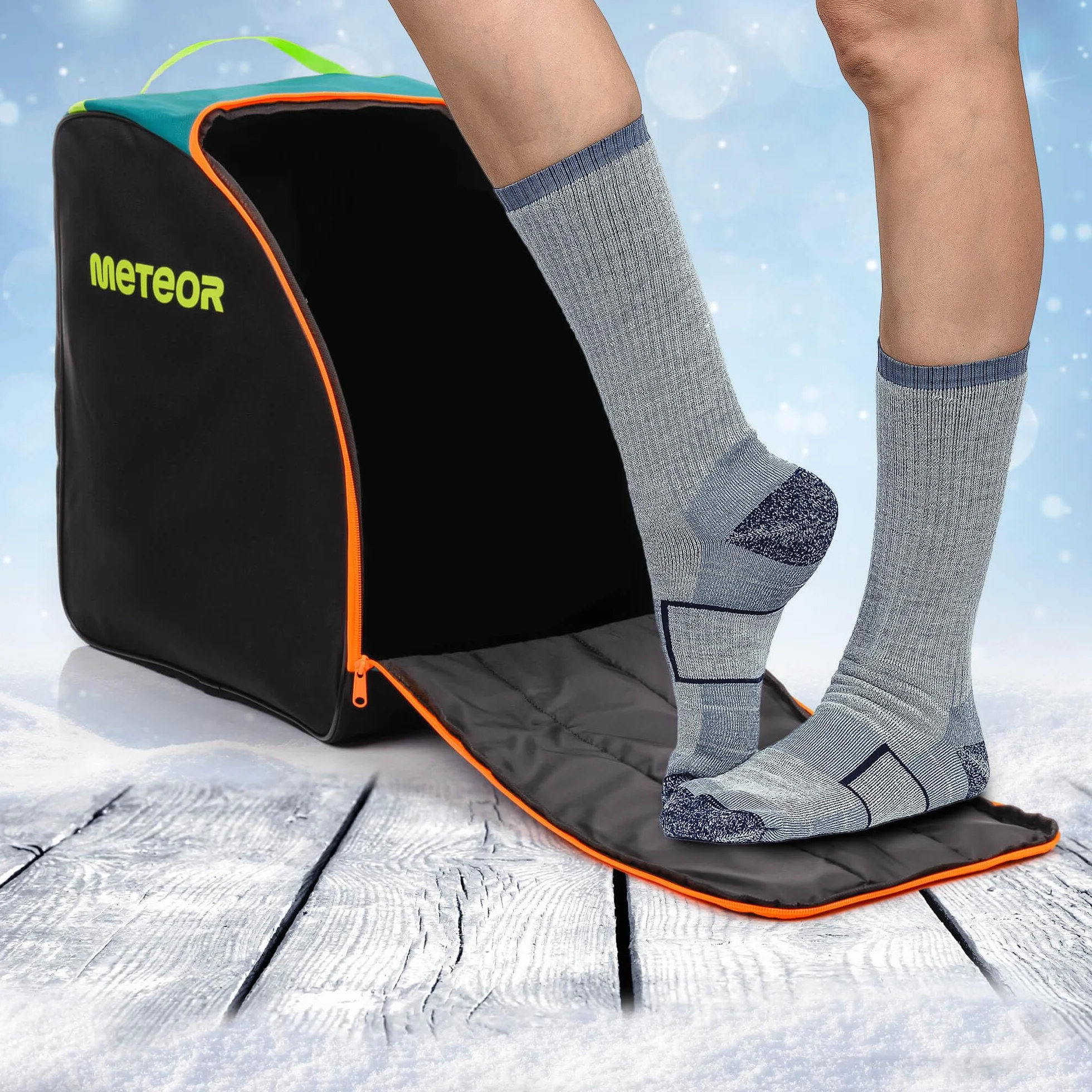 Meteor Bolsa Botas Esquí Mochila Snowboard Bolsillo Gafas Tabla Casco Patines