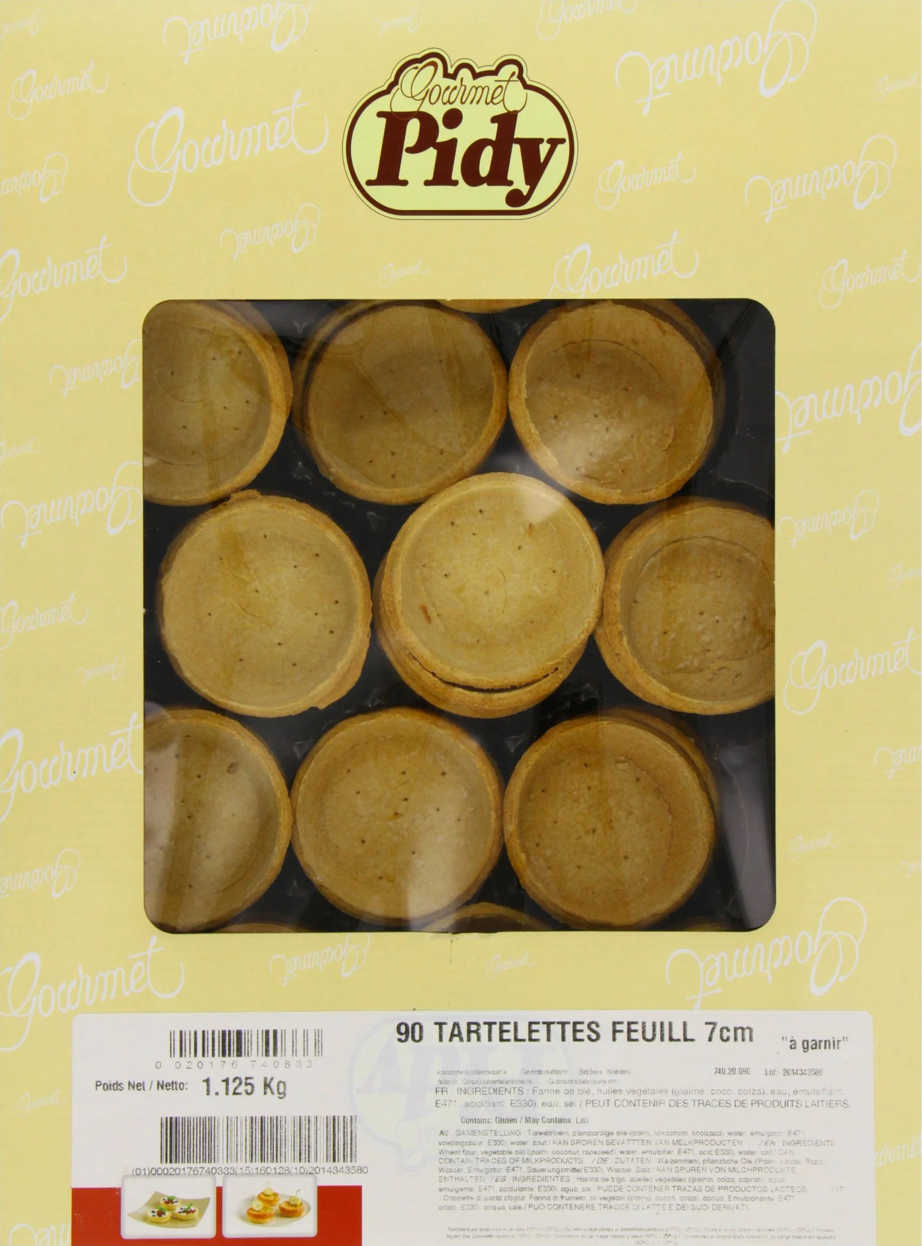 Pidy Tartelette Straight Sided Tartlets 7cm 1x90