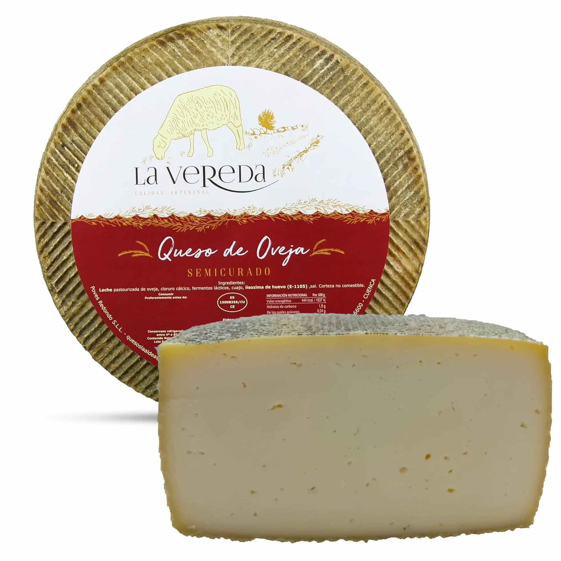 Queso Artesano de Oveja Semicurado 1,5kg Leche Pasteurizada Gourmet
