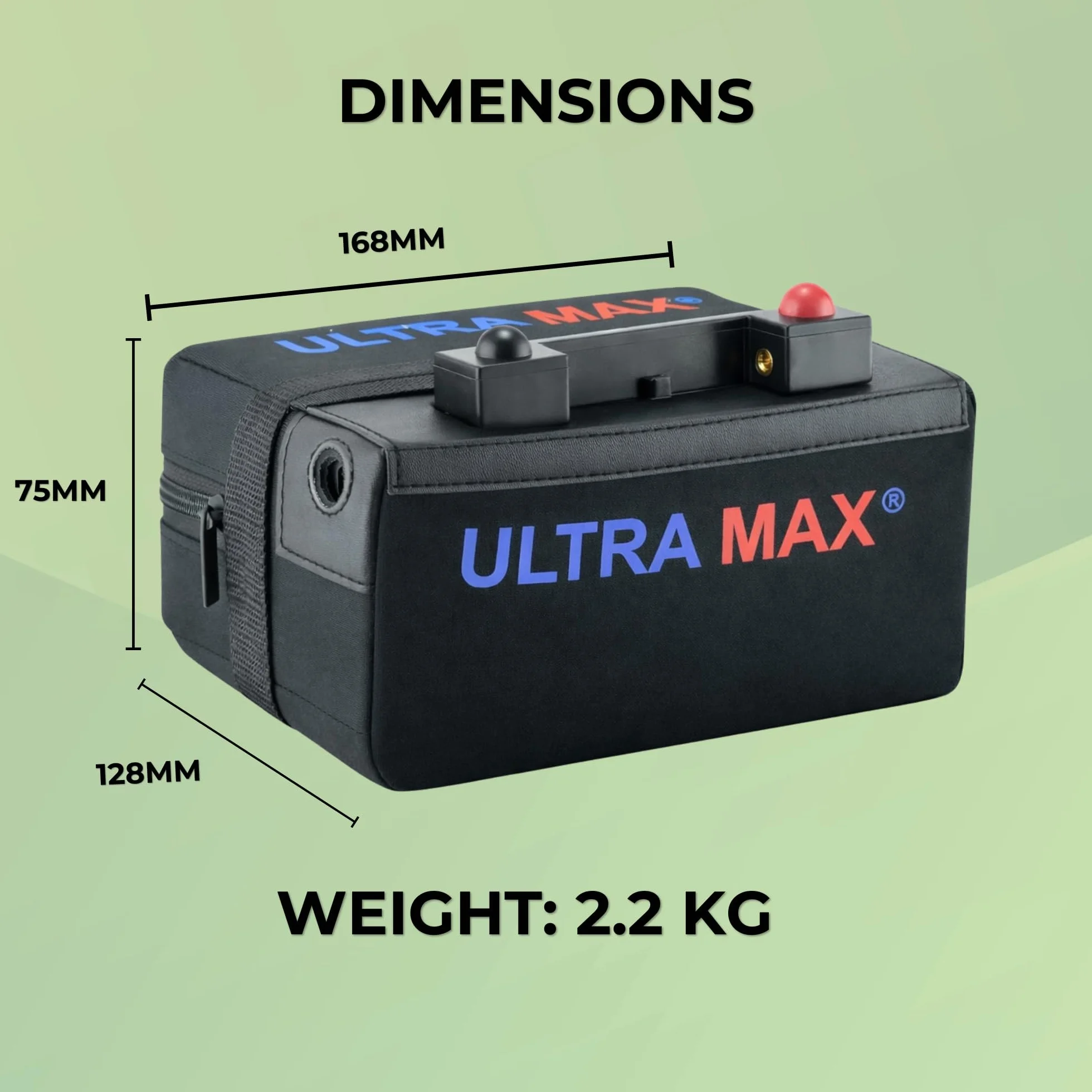 Ultramax 18-27 Hole LiFePO4 Golf Battery for Greenhill Golfstream USB