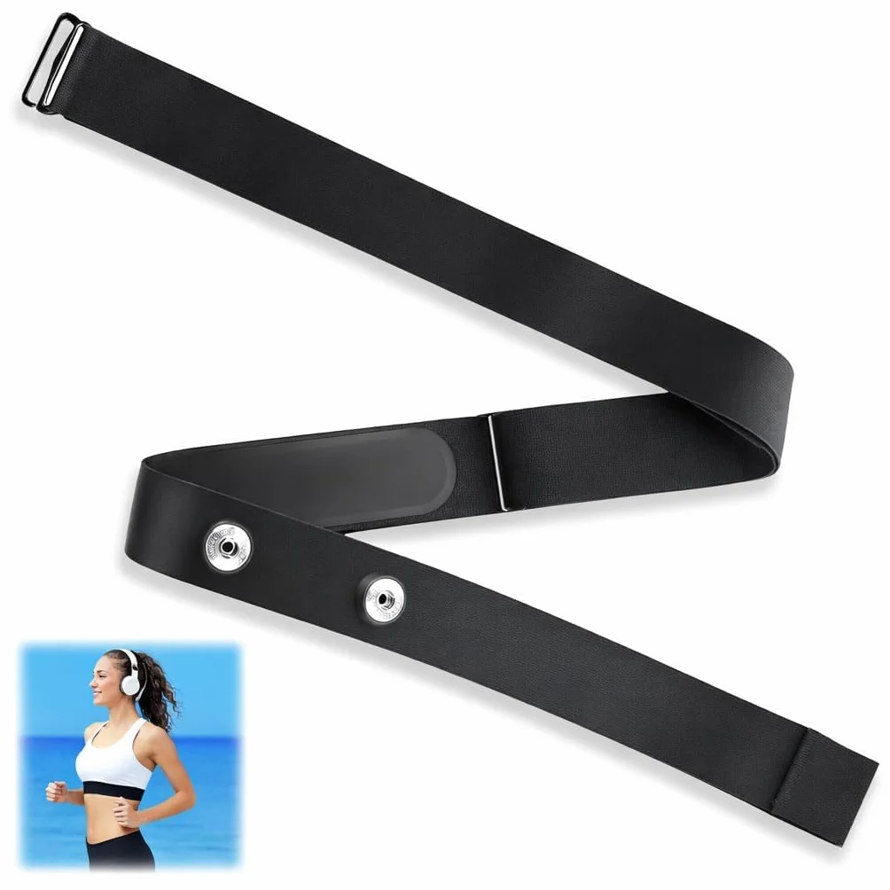 Cinturón Cardio Ajustable 70–105 cm para Sensor de Frecuencia Cardíaca, Banda Torácica de Repuesto para Deporte