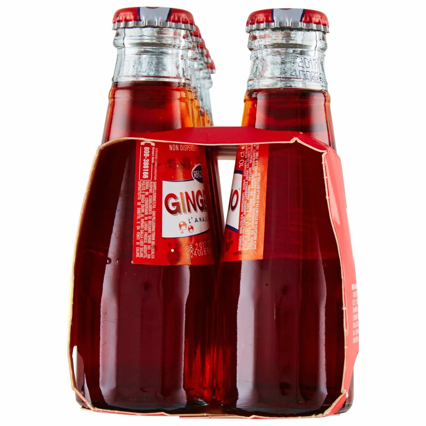 Gingerino Recoaro 0505077 Aperitivo antialcohólico, Cl 10 (Cluster) - [Pack de 2]