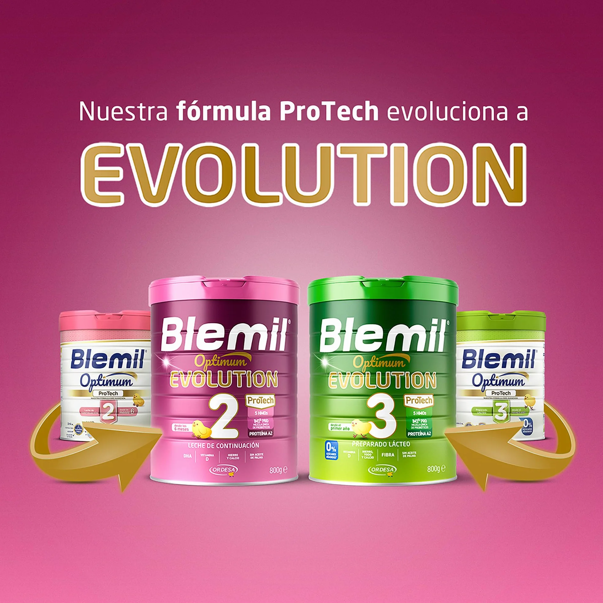 Blemil 2 Optimum Evolution 1200g Leche de Continuación en Polvo para Bebé Desde 6 Meses