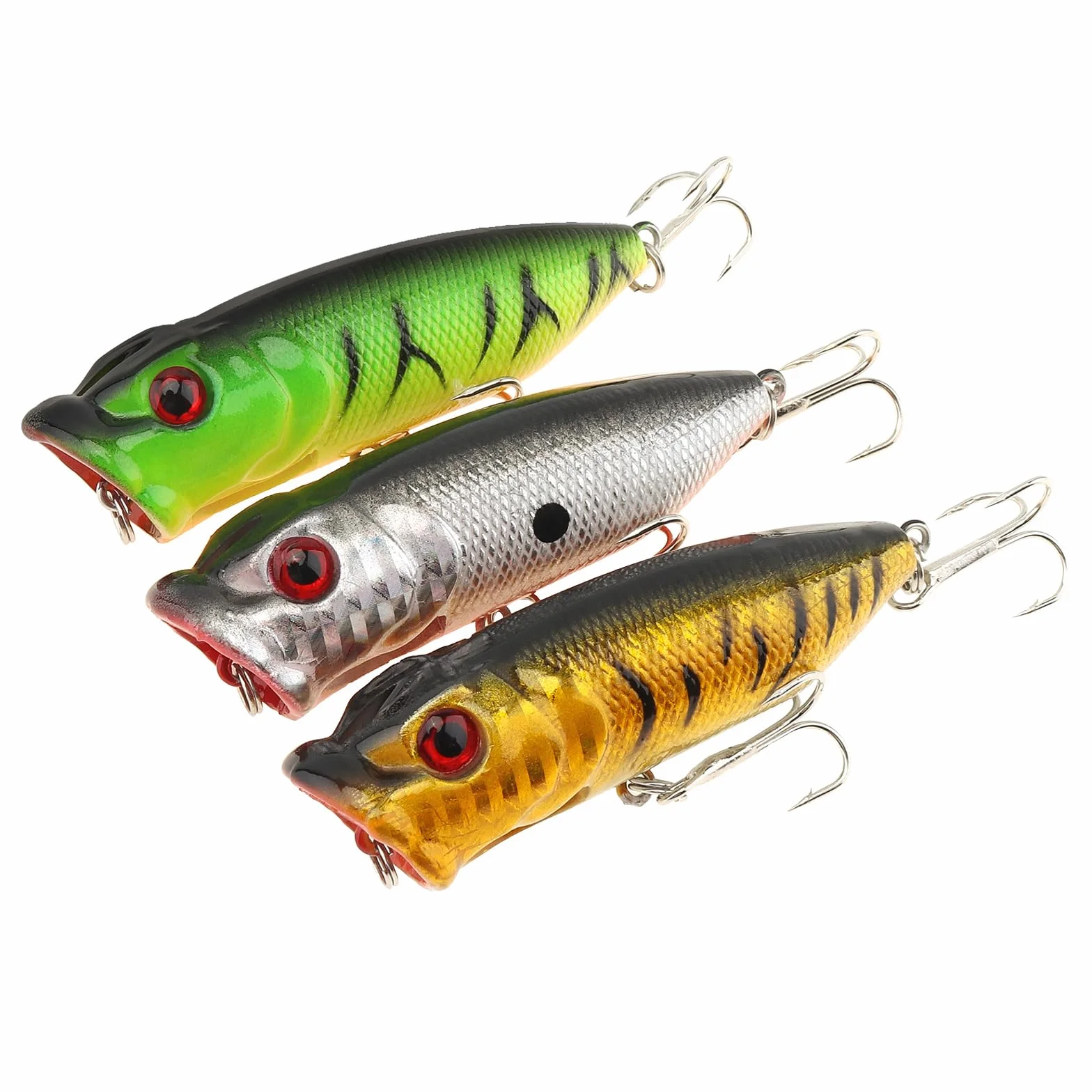 Señuelos y Cebos de Pesca para Bar de Agua Dulce y Salada
