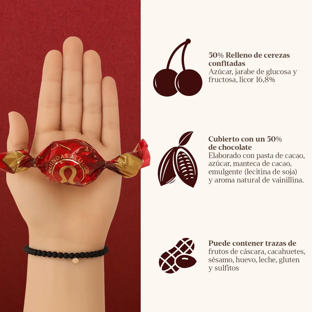 LAPASION - Guindas Al Licor Bañadas En Cobertura de chocolate | Cerezas Confitadas | Bombones De licor marrasquino | Guindillas | Chocolates Con Frutas Frescas | 2.5 Kg |