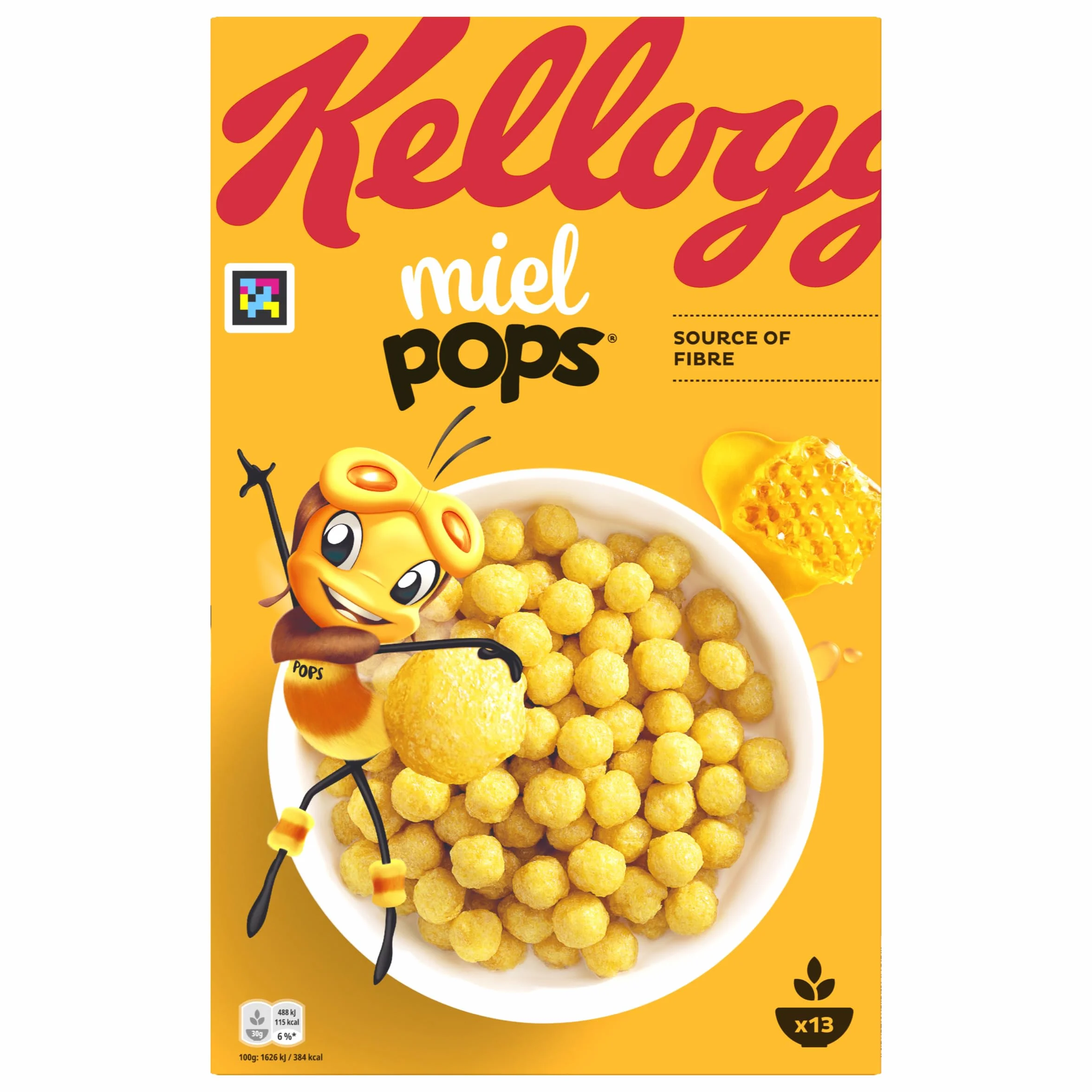Kellogg's Miel Pops - Cereales de arroz inflado con sabor a miel - Paquete 400 g