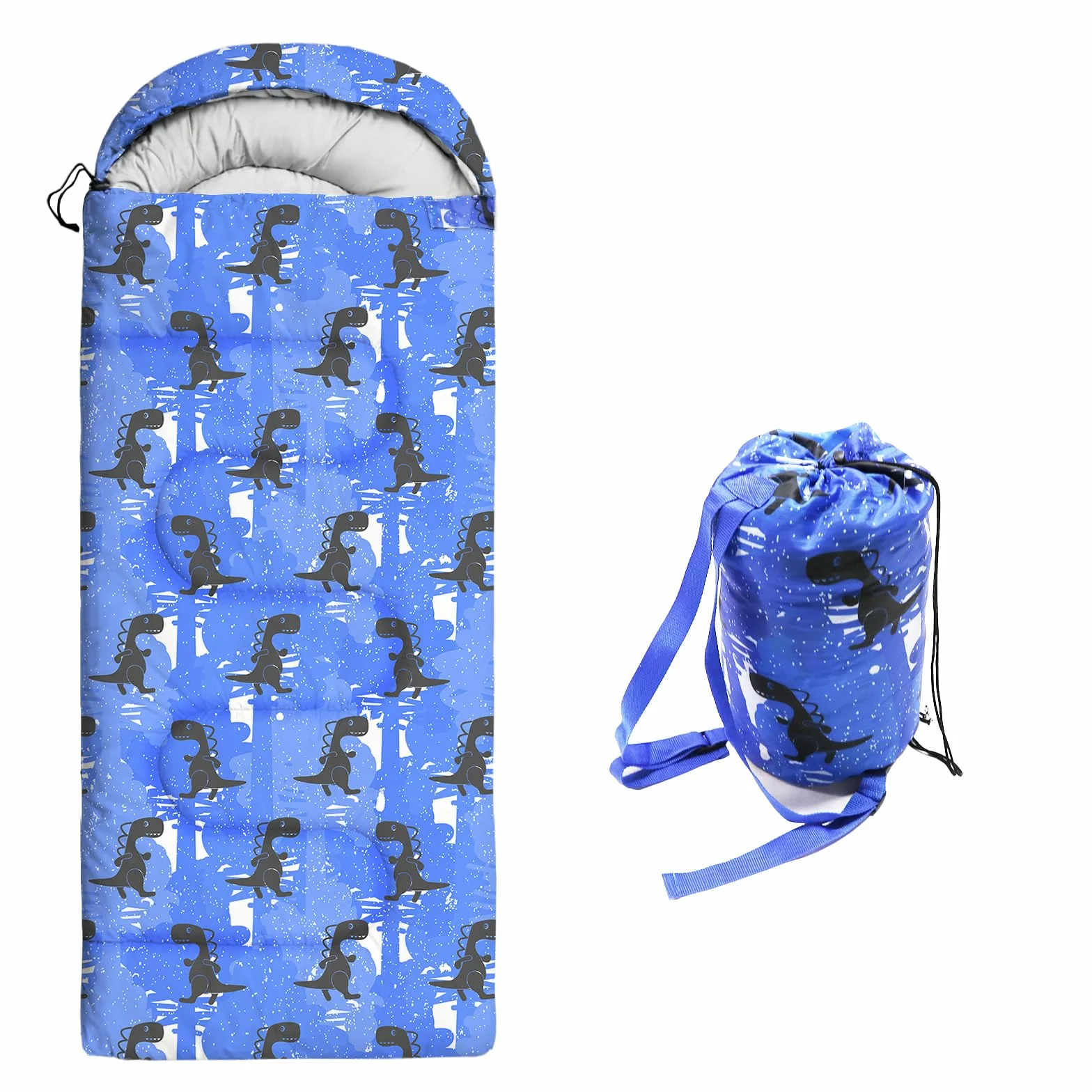 Sacos de dormir para niños, sacos de dormir de camping con bolsa de transporte, saco de dormir compacto para senderismo, mochileros, 3 estaciones, clima cálido y fresco, ligero, impermeable, viajes al