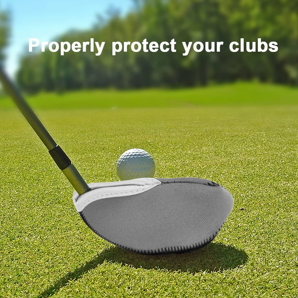 Fundas Protectoras de Golf de Neopreno Impermeables, Juego de 10, Negro Rojo Verde