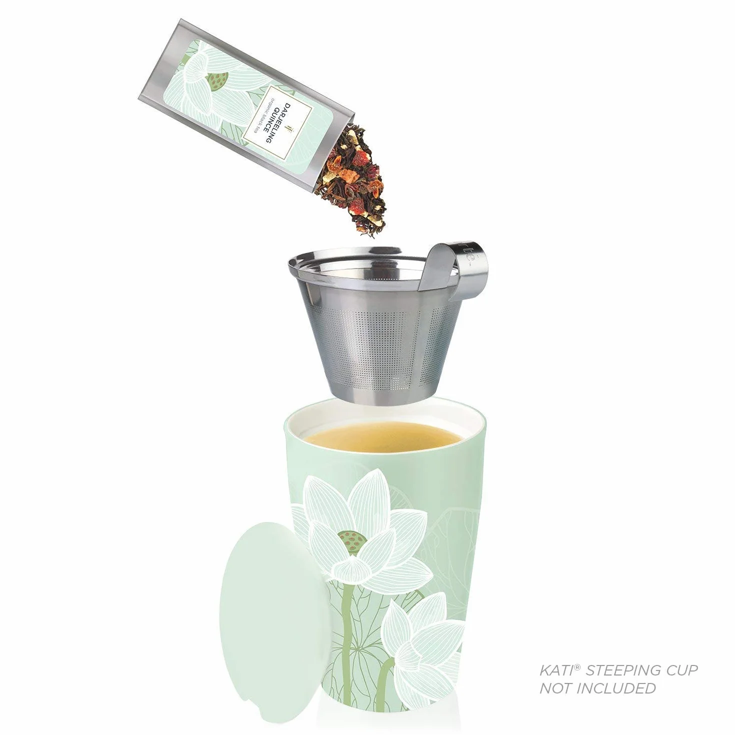 Té Hojas Sueltas Flor de Loto de UN SOLO USO de Tea Forte, Caja de Té Variado, 15 Bolsas de Un Solo Uso - Té Negro, Té Verde, té Oolong, Té Blanco, Té de Hierbas