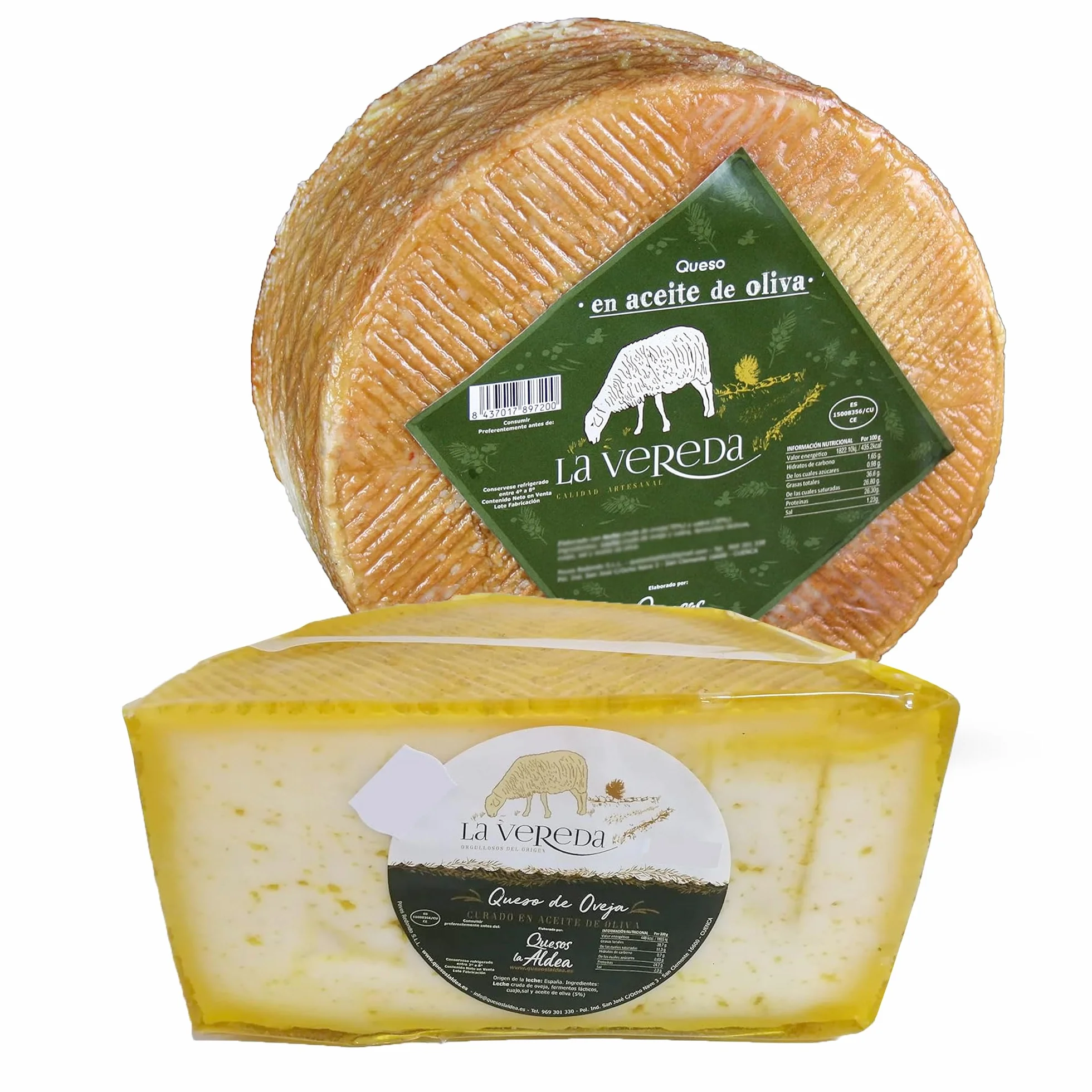Queso Artesano de Oveja Curado en Aceite de Oliva 1.5 kg Gourmet Cesta Regalo