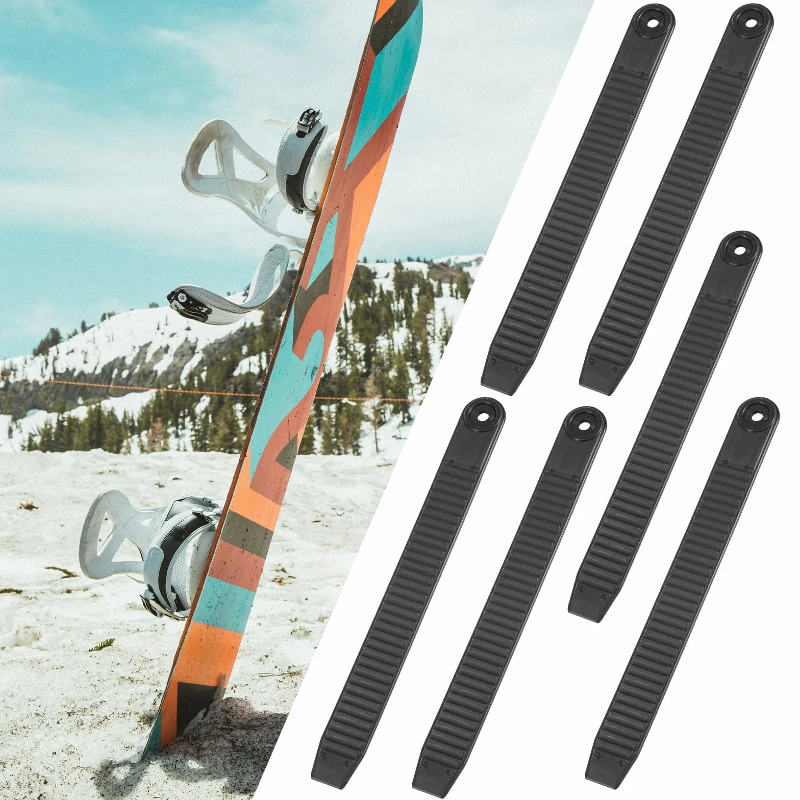 Gosknor 6 correas de tobillo elásticas repuesto tabla snowboard