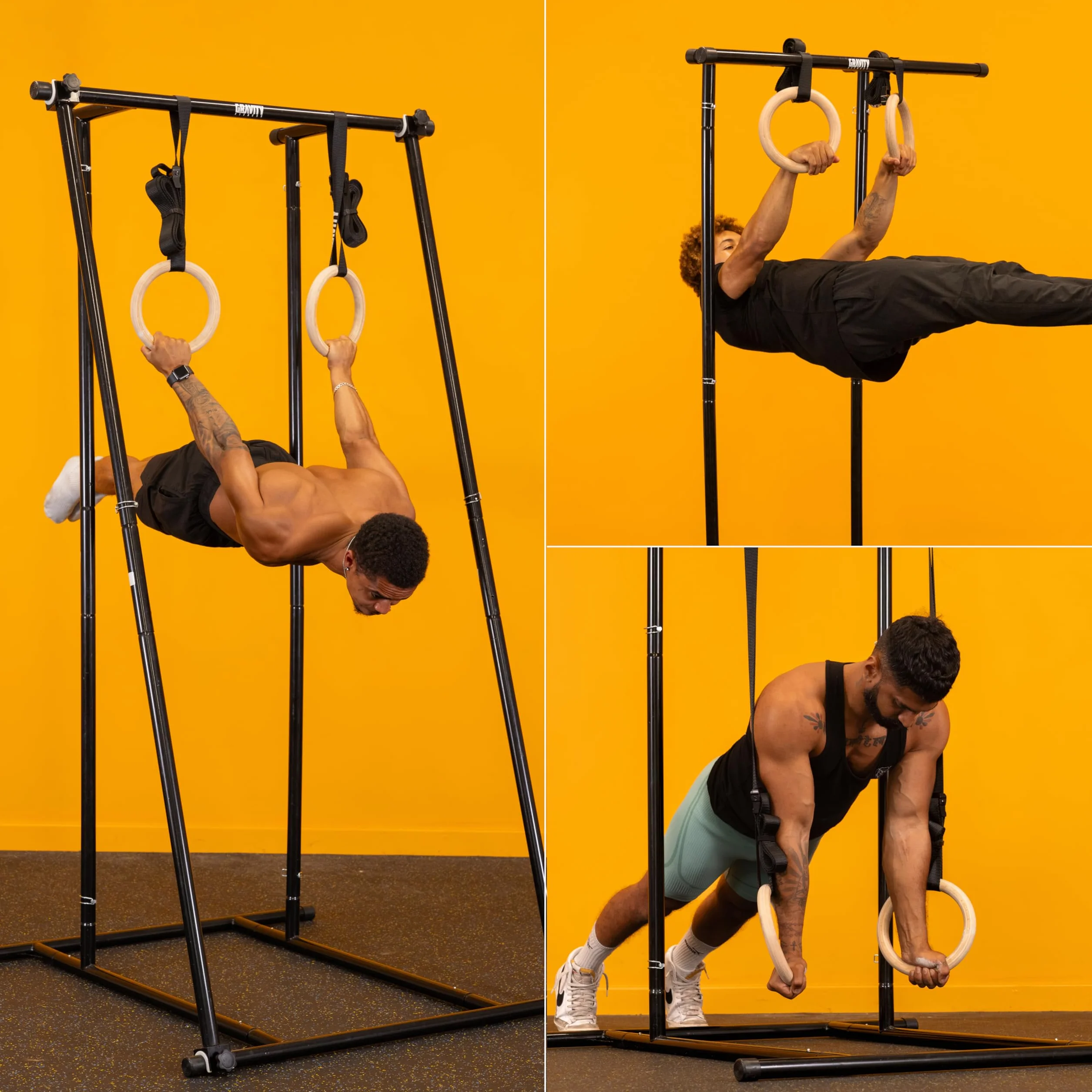 Gravity Fitness Anillos de Gimnasia de Madera