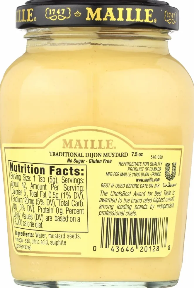 Maille Dijon Originale Traditional Dijon Mustard -- 7.5 oz (pack of 2)