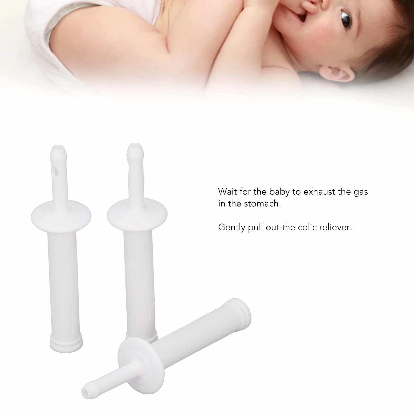 Baby Gas Colic Reliever, 20PCS Gas Colic Reliever Suavemente Seguro Desechable Gas Cólico Reliever para Recién Nacidos