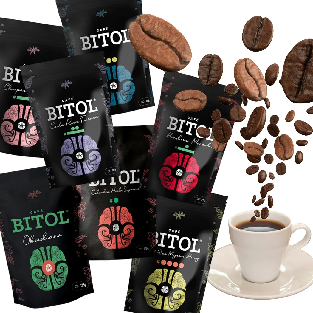 Pack Transformación | Pack K'UU | 7 Cafés de Especialidad 125 g c/u | Costa Rica, Guatemala, Honduras, Cuba y Colombia | 100% Arábica, Origen Controlado | Aromas Envolvente | Pureza y Equilibrio