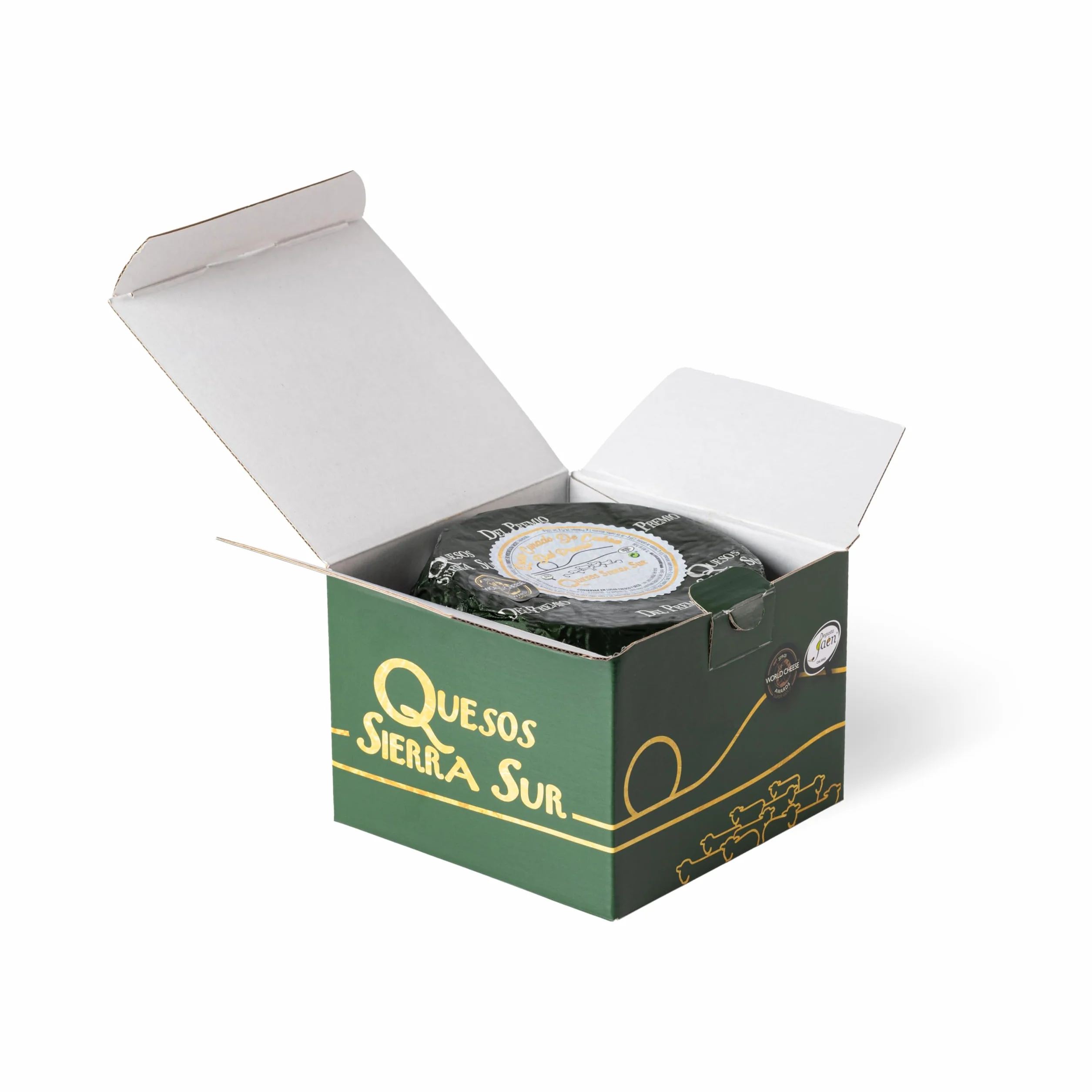 Queso curado de cabra Del Premio Sierra Sur 0,850 kg envasado al vacío en Aceite de Oliva Virgen extra