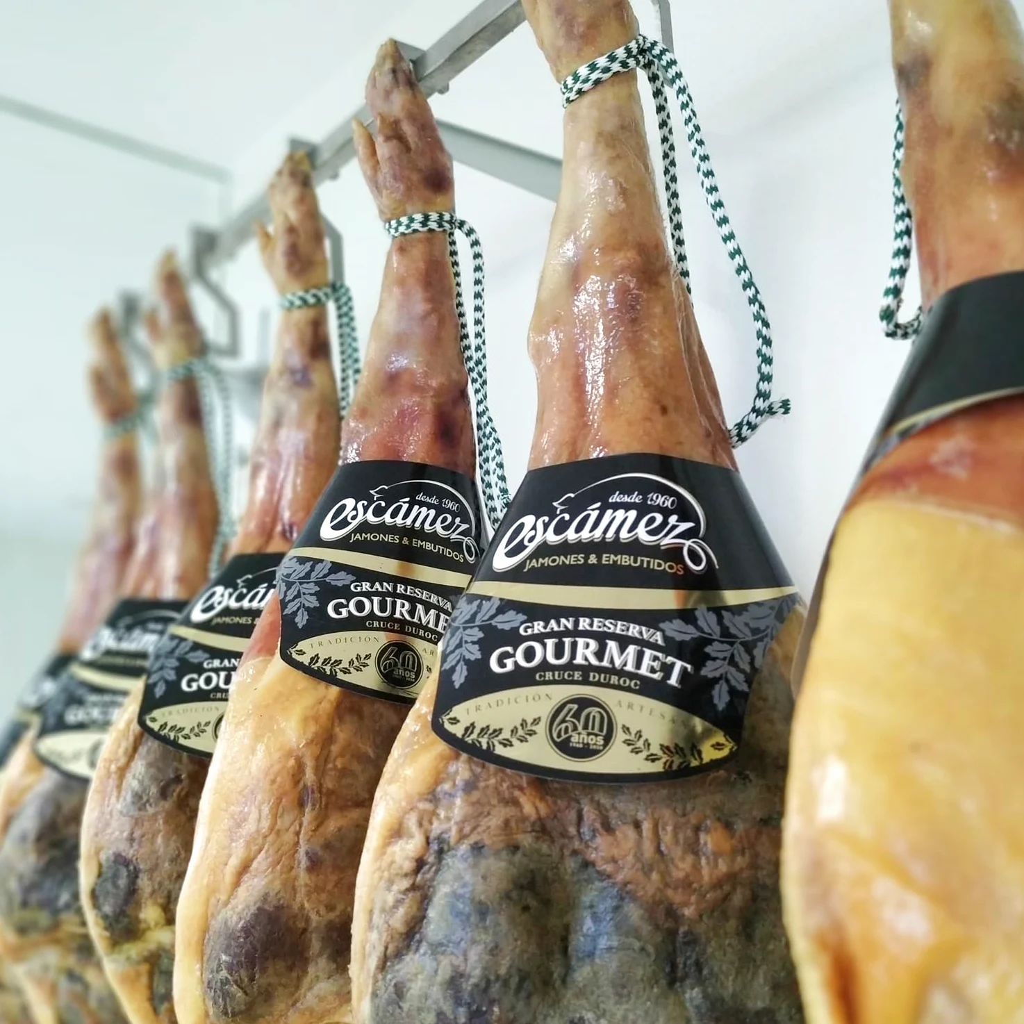 Jamón Gourmet Gran Reserva Duroc | Perniles de 9 kg | Jamón Secado Duroc | Jamón de Curación Superior a 24 meses | Selección Gourmet | Sin Gluten