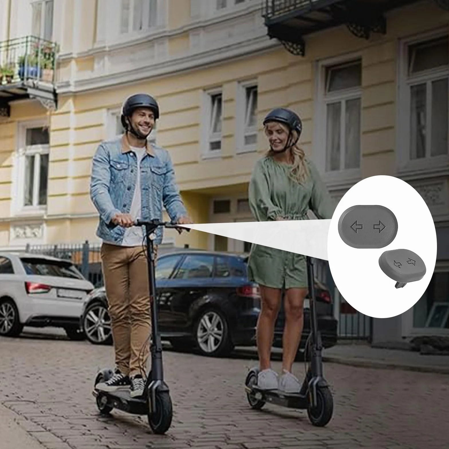 Interruptores de Intermitente para Ninebot F2/F2 Plus/E2 PRO/MAX G2, Botón de Repuesto para Scooter
