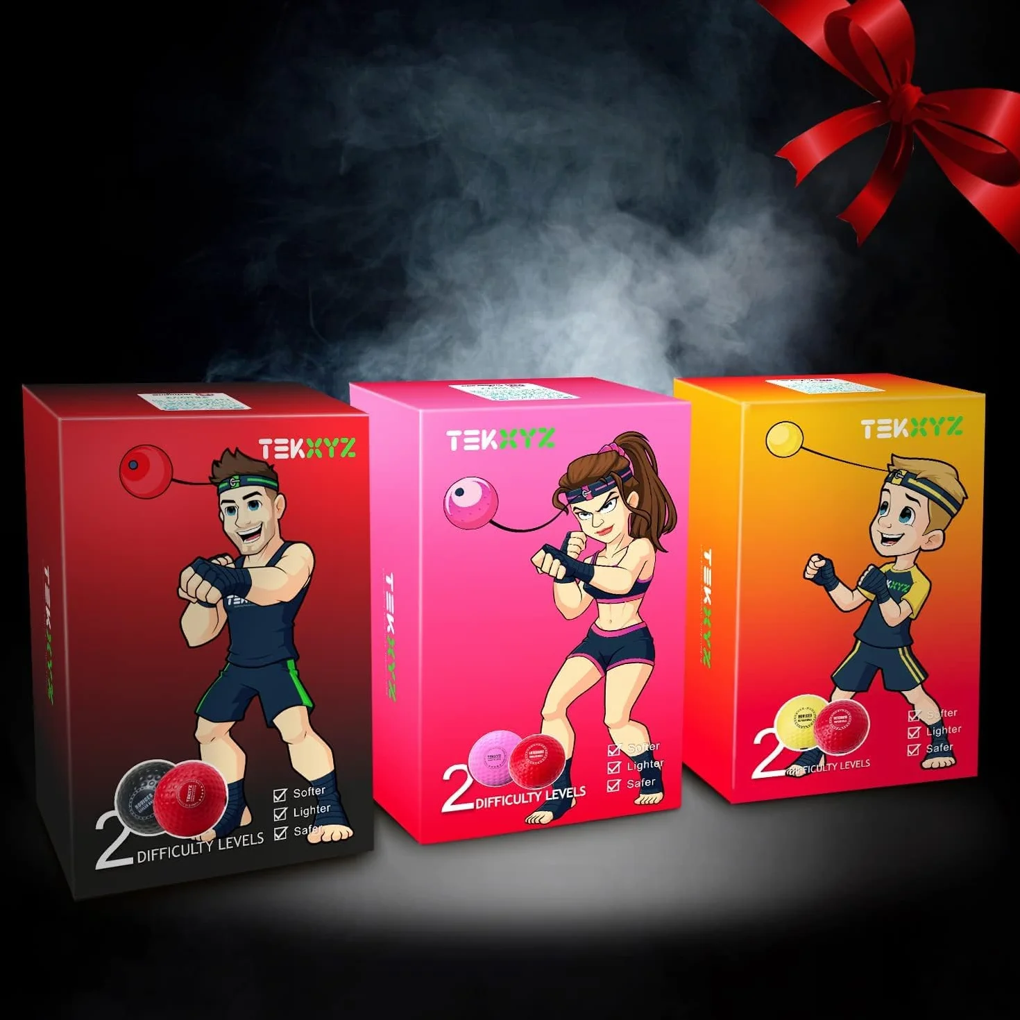 Pelota de boxeo para reflejos 2/3/4 bolas con diadema suave