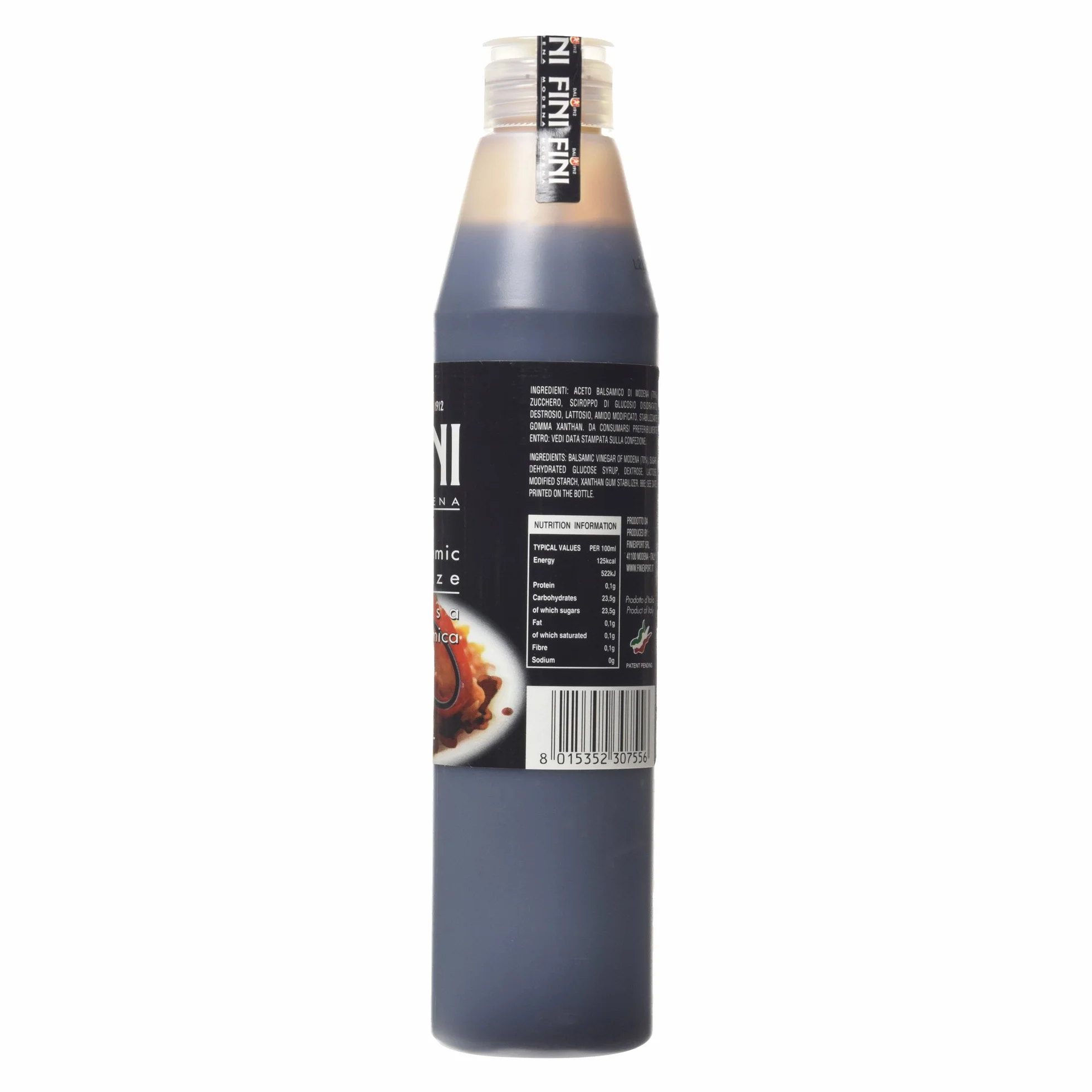 Fini - Vinagre Balsámico de Módena, Gourmet, Salsa Cremosa, Ensaladas y Vegetales, Sin Gluten, 380ml
