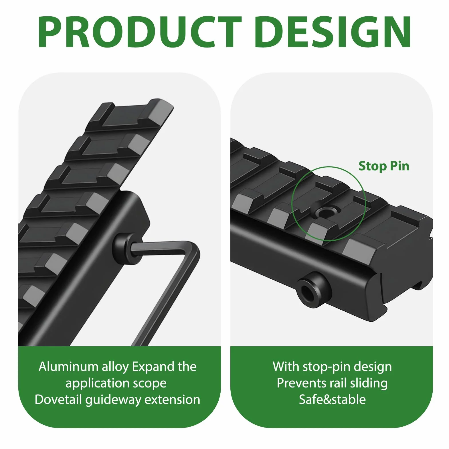 Convertisseur de Montage AR 11 mm Queue d'Aronde Vers 20 mm Picatinny, Adaptateur Profil Bas