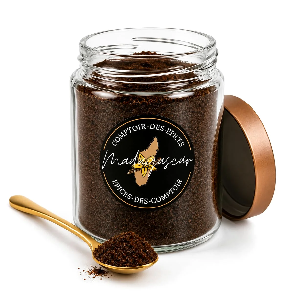 Comptoir Des Epices Madagascar Vainilla - Polvo de vainilla Bourbon (150 g) - vaina de vainilla pura molida - para café - Pastelería - Desertos - Cocina - Infusion (empresa francesa)