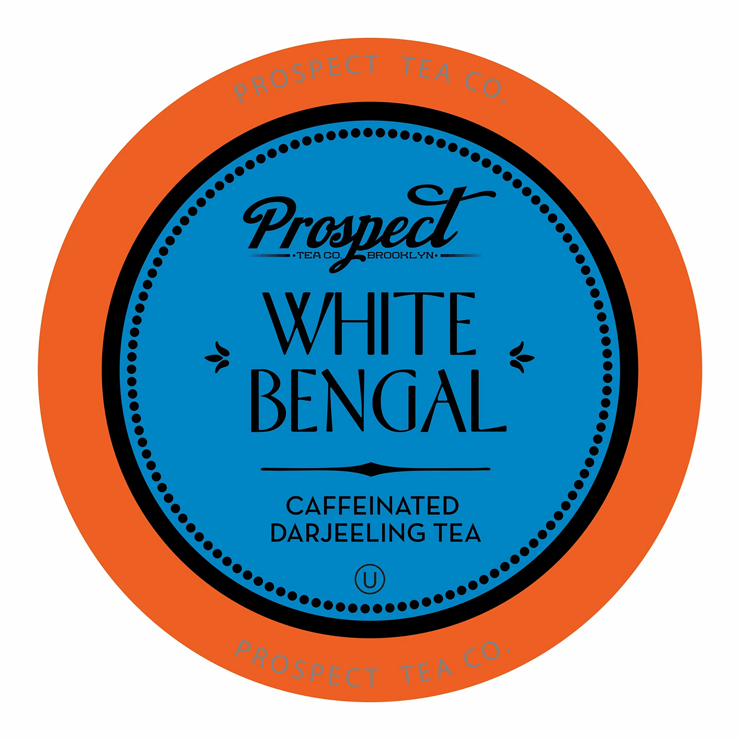Prospect Tea White Bengala Darjeeling - Cápsulas de té compatibles con cafeteras K Cup incluyendo 2.0, 40 unidades