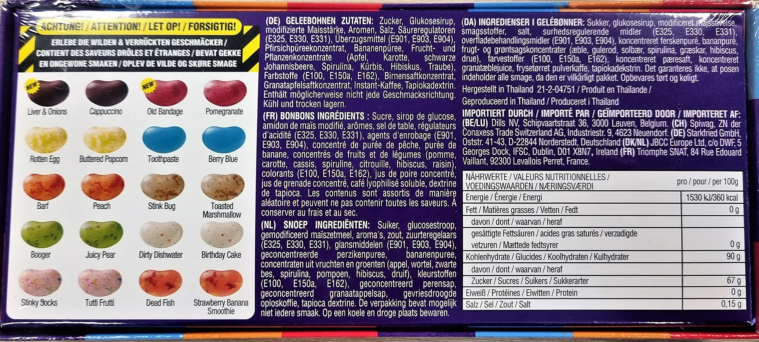 Holland Plastics Original Brand Paquete de Regalo Beanbozzled! 4ta edición ¡Habas de Jalea Completas con el hilandero! Caramelo y Juego en Todo en uno !!