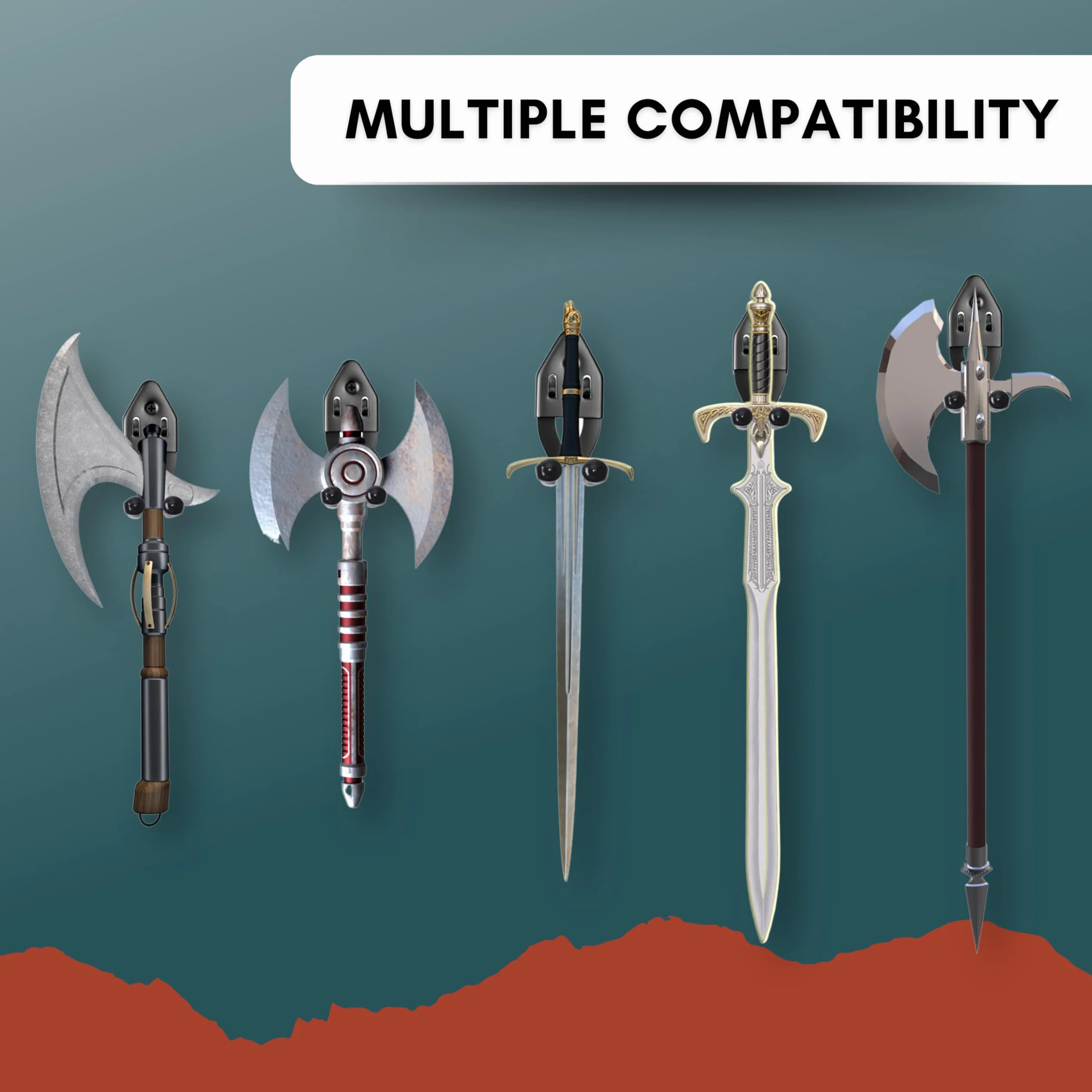 Eco-Fused Vertical Sword Holder Silver