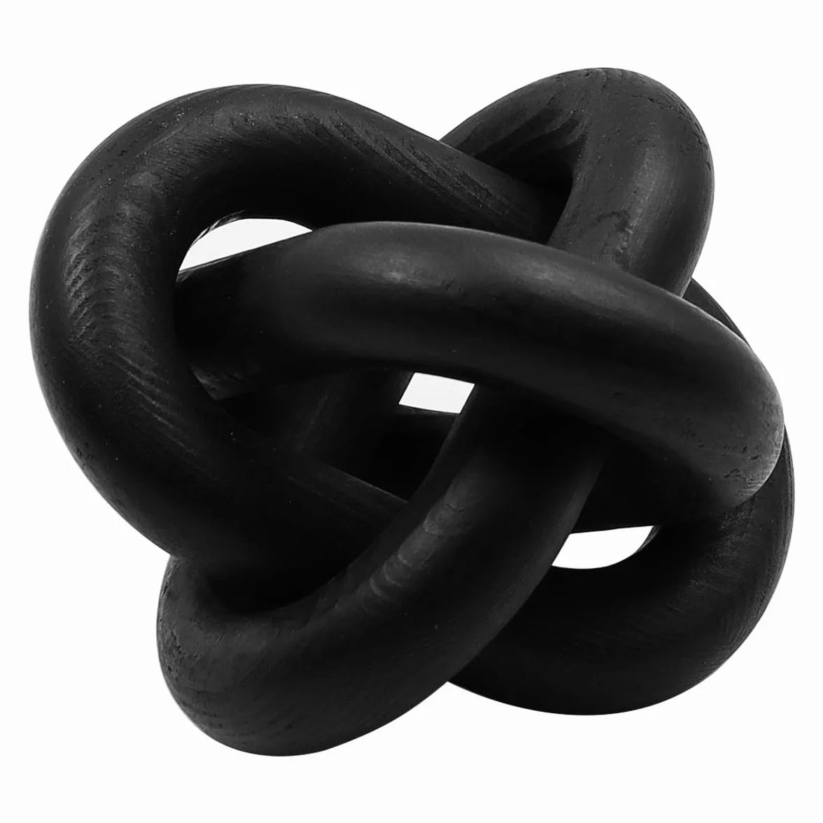 Negra Decoración de Nudos de Madera de 3 Secciones, Cadena de Madera para Sala de Estar, Mesa