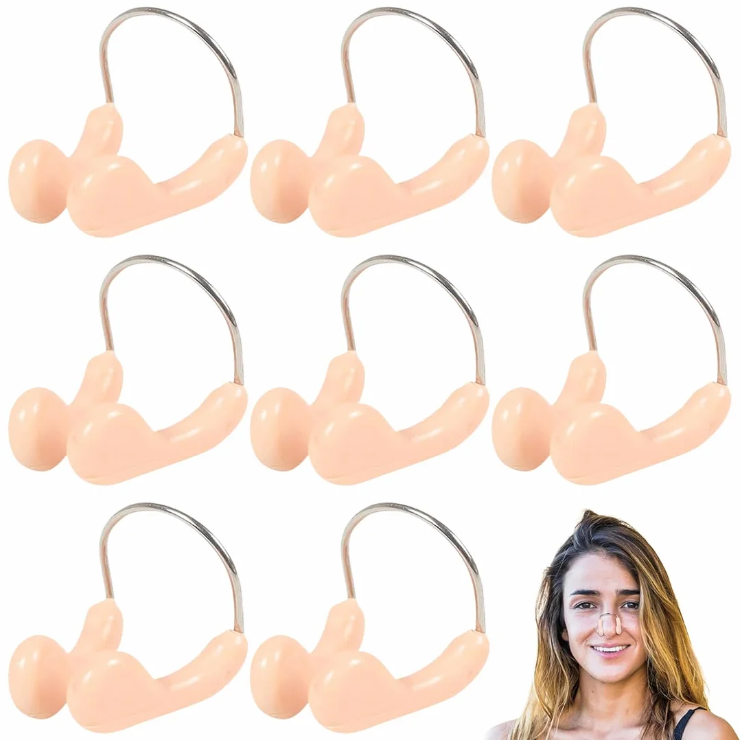 Tapones de Nariz de Natación de Silicona Impermeables, 8 Piezas Clip de Nariz para Nadadores