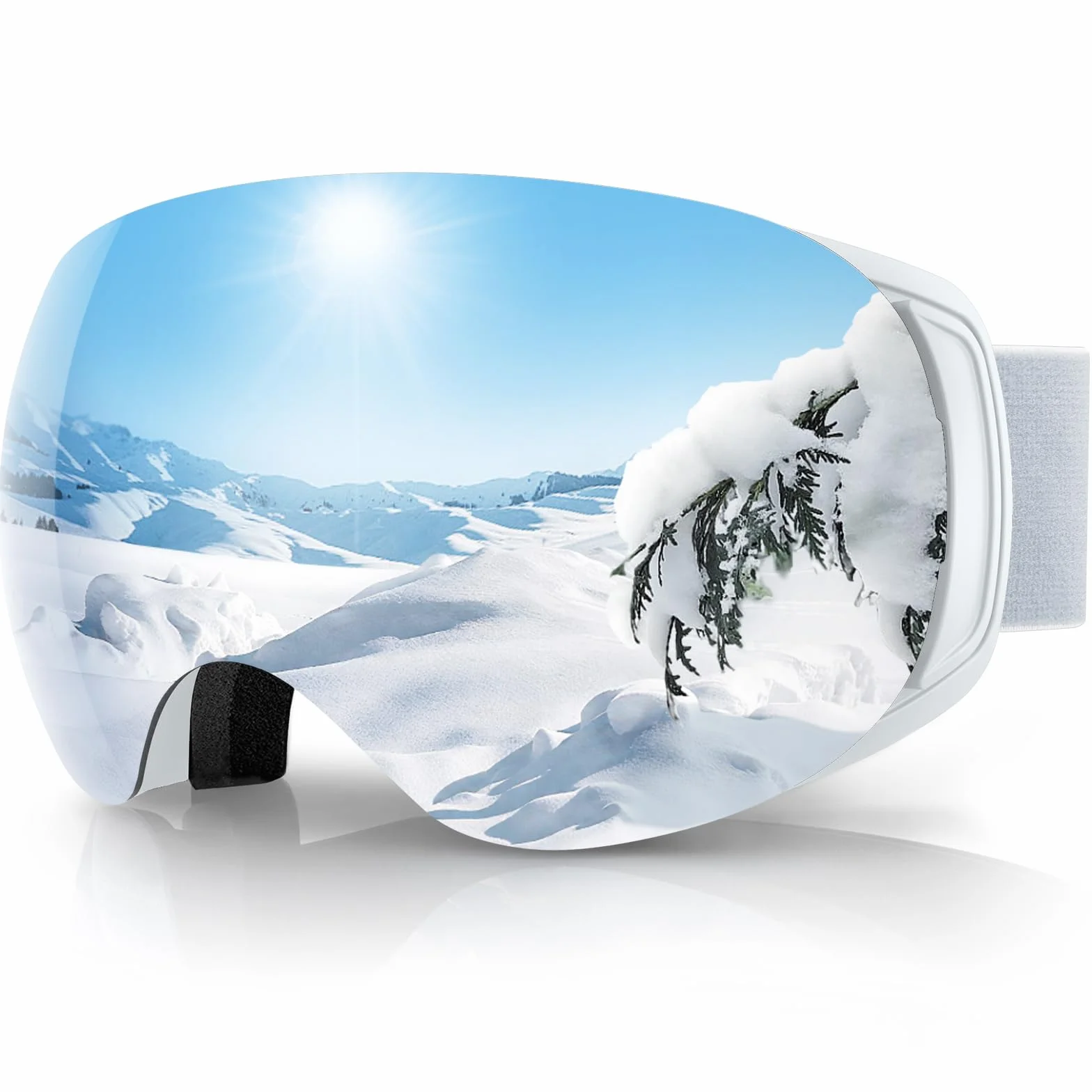 Findway Gafas de Esquí Magnéticas OTG Hombre Mujer Lente Intercambiable Anti Niebla Protección UV