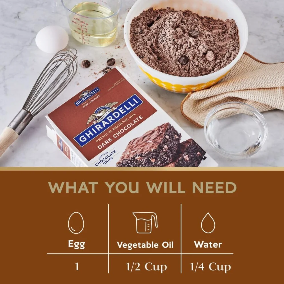 Ghirardelli Dark Chocolate Brownie Mix, 20 oz