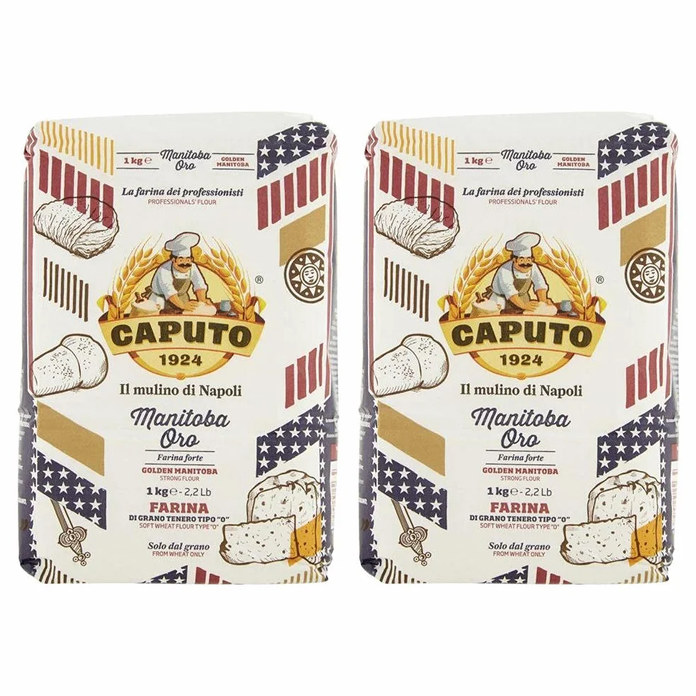 Caputo Manitoba Oro / Golden Manitoba Fuerte Harina 1kg (Paquete de 2)