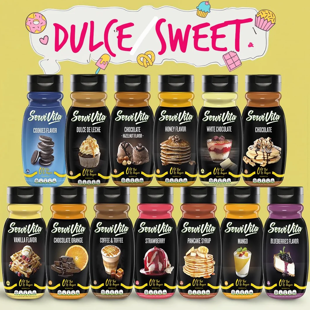ServiVita – Pack Salsas Saludables 0%, Sin Azúcares, Sin Grasas, Sin Grasas Saturadas, Pack 3 salsas x 320ml - Sabor Dulce de leche